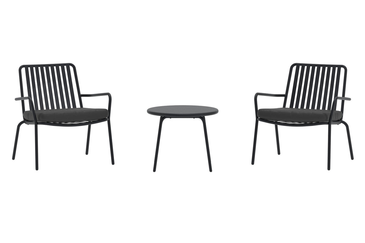 Mykonos Lounge-Set in Schwarz präsentiert im Onlineshop von KAQTU Design AG. Loungeset ist von Venture Home