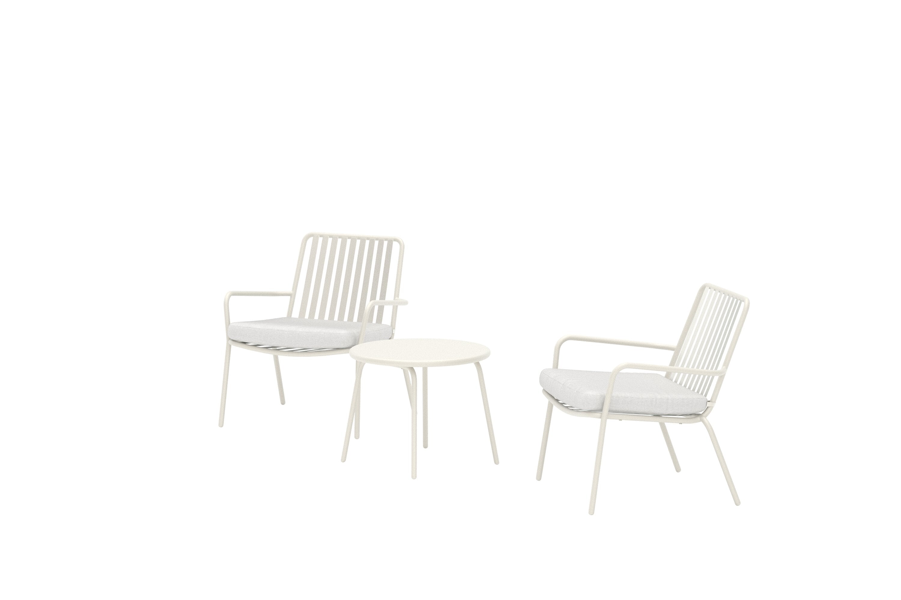 Stylisches Mykonos Loungeset von Venture Home in sanften Beigetönen, perfekt für entspannte Momente im Freien.