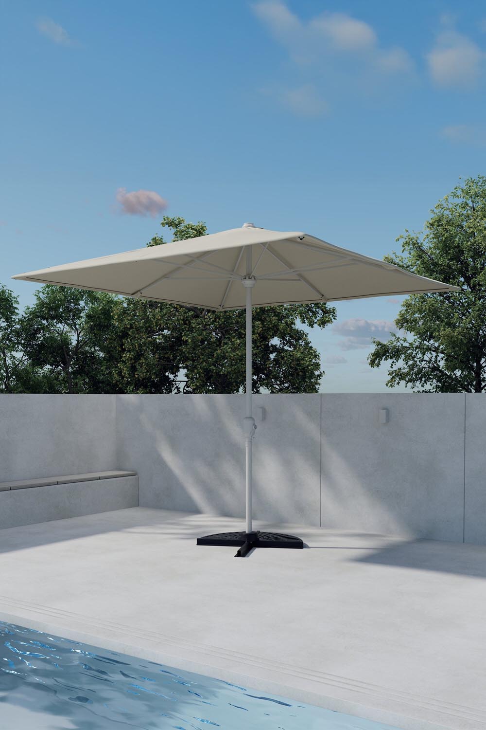 Leeds-Schirm in Beige präsentiert im Onlineshop von KAQTU Design AG. Sonnenschirm ist von Venture Home