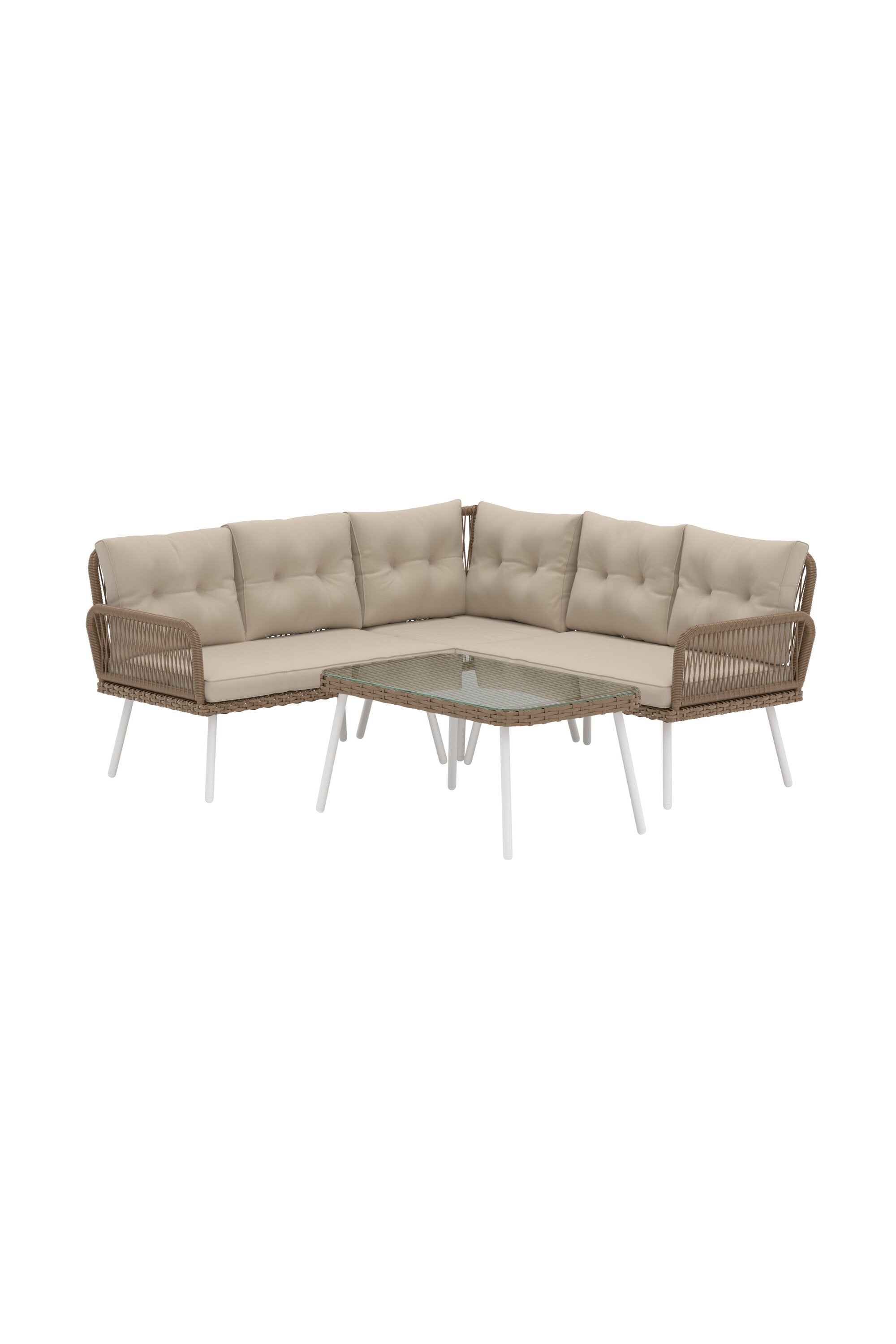 Ibiza Ecksofa-Set in Beige präsentiert im Onlineshop von KAQTU Design AG. Loungeset ist von Venture Home