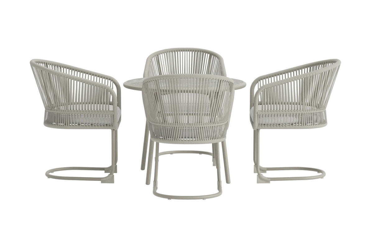 Tilos Essset in Hellgrau präsentiert im Onlineshop von KAQTU Design AG. Gartentischset ist von Venture Home