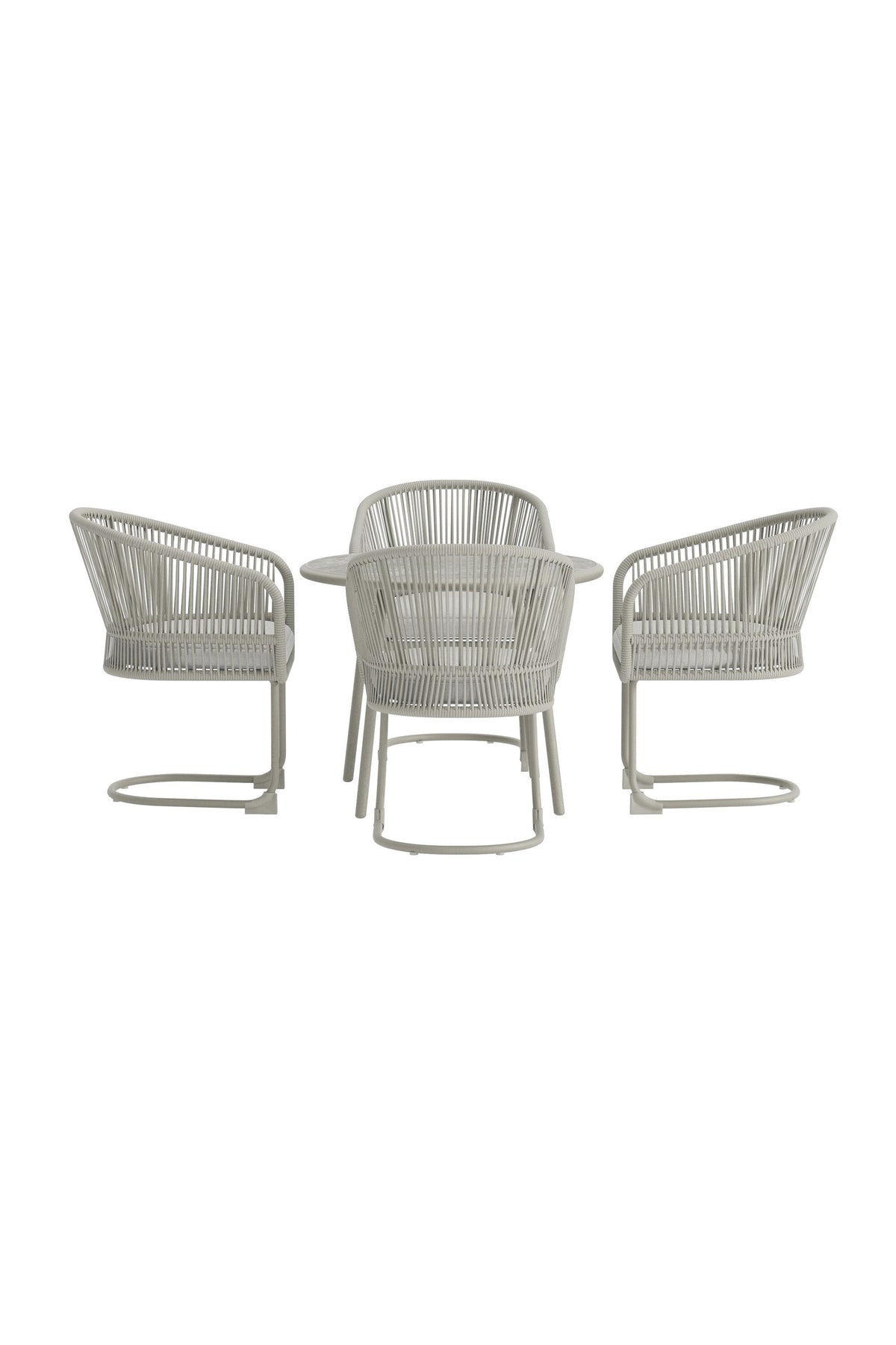 Tilos Essset in Hellgrau präsentiert im Onlineshop von KAQTU Design AG. Gartentischset ist von Venture Home