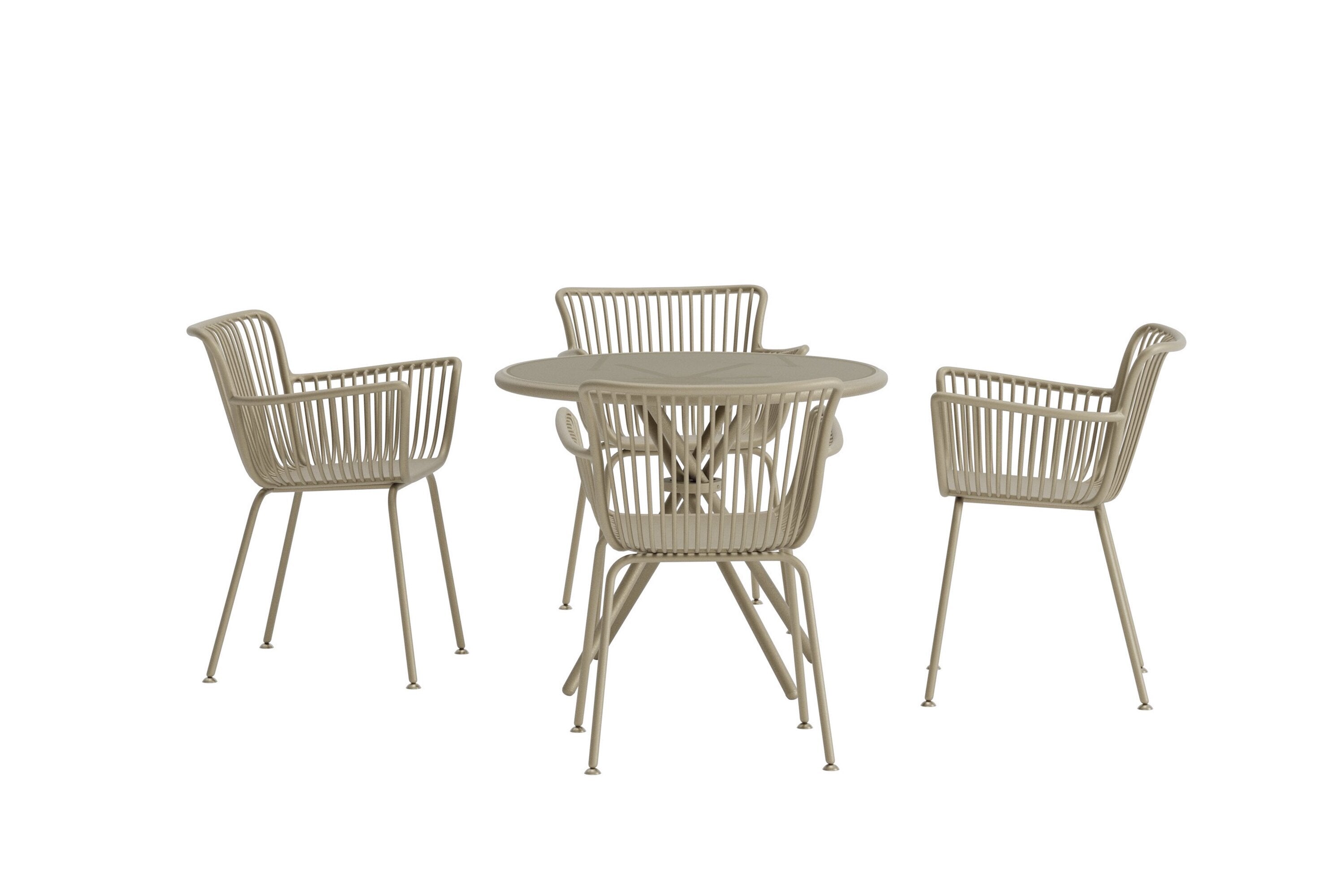 Sifnos Gartentischset in Beige präsentiert im Onlineshop von KAQTU Design AG. Gartentischset ist von Venture Home