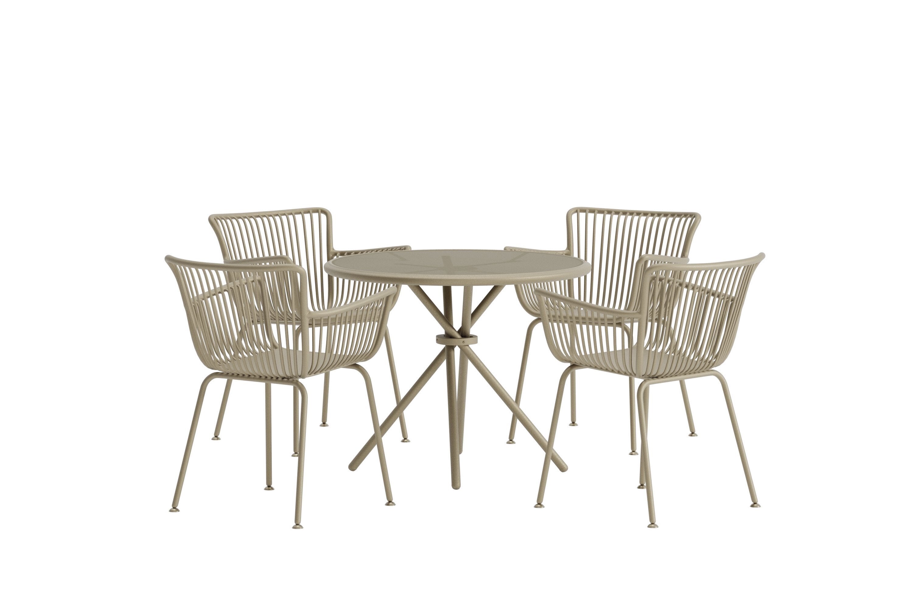 Sifnos Gartentischset in Beige präsentiert im Onlineshop von KAQTU Design AG. Gartentischset ist von Venture Home