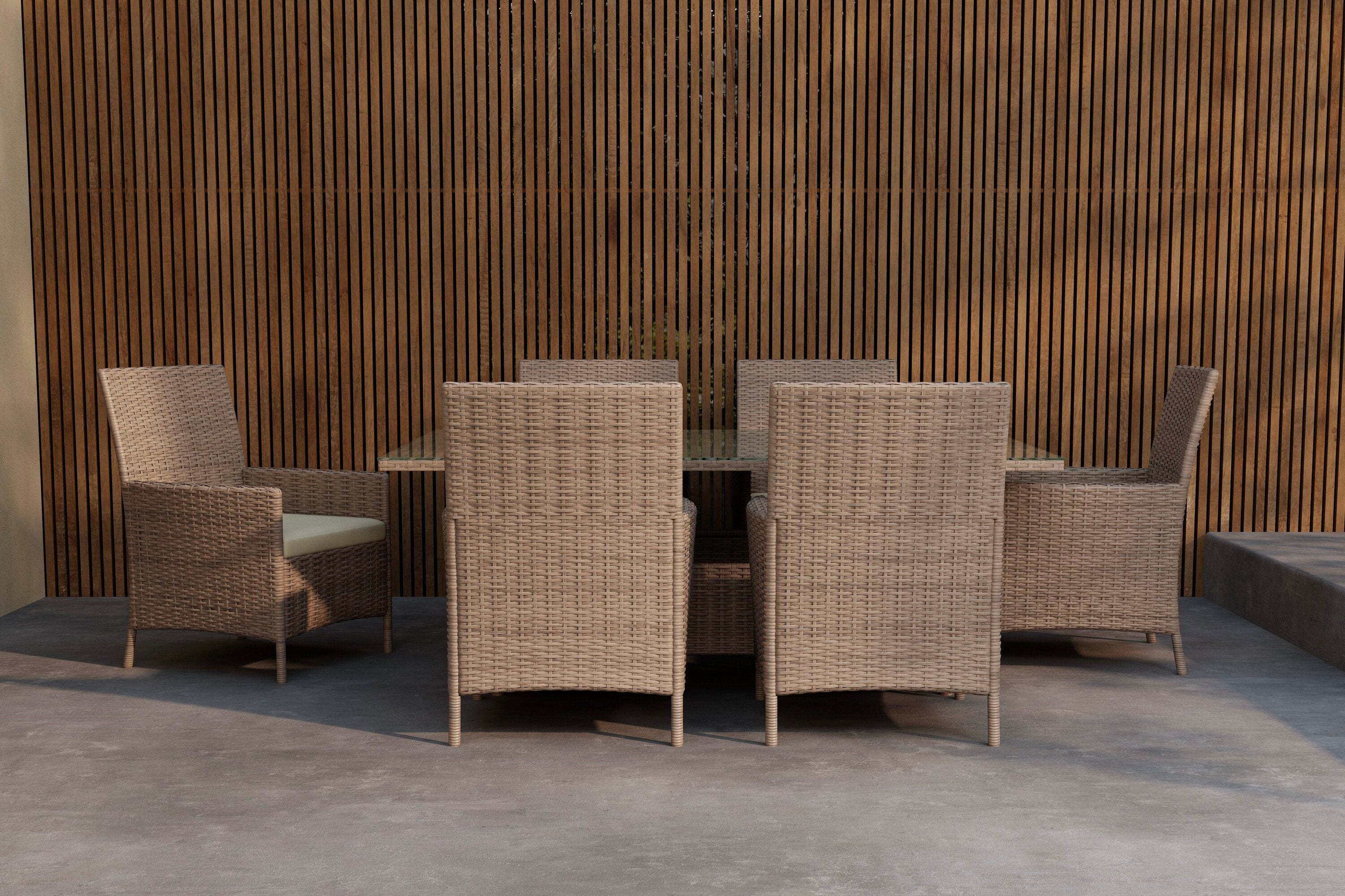 Lefkas Gartentischset in Braun präsentiert im Onlineshop von KAQTU Design AG. Gartentischset ist von Venture Home