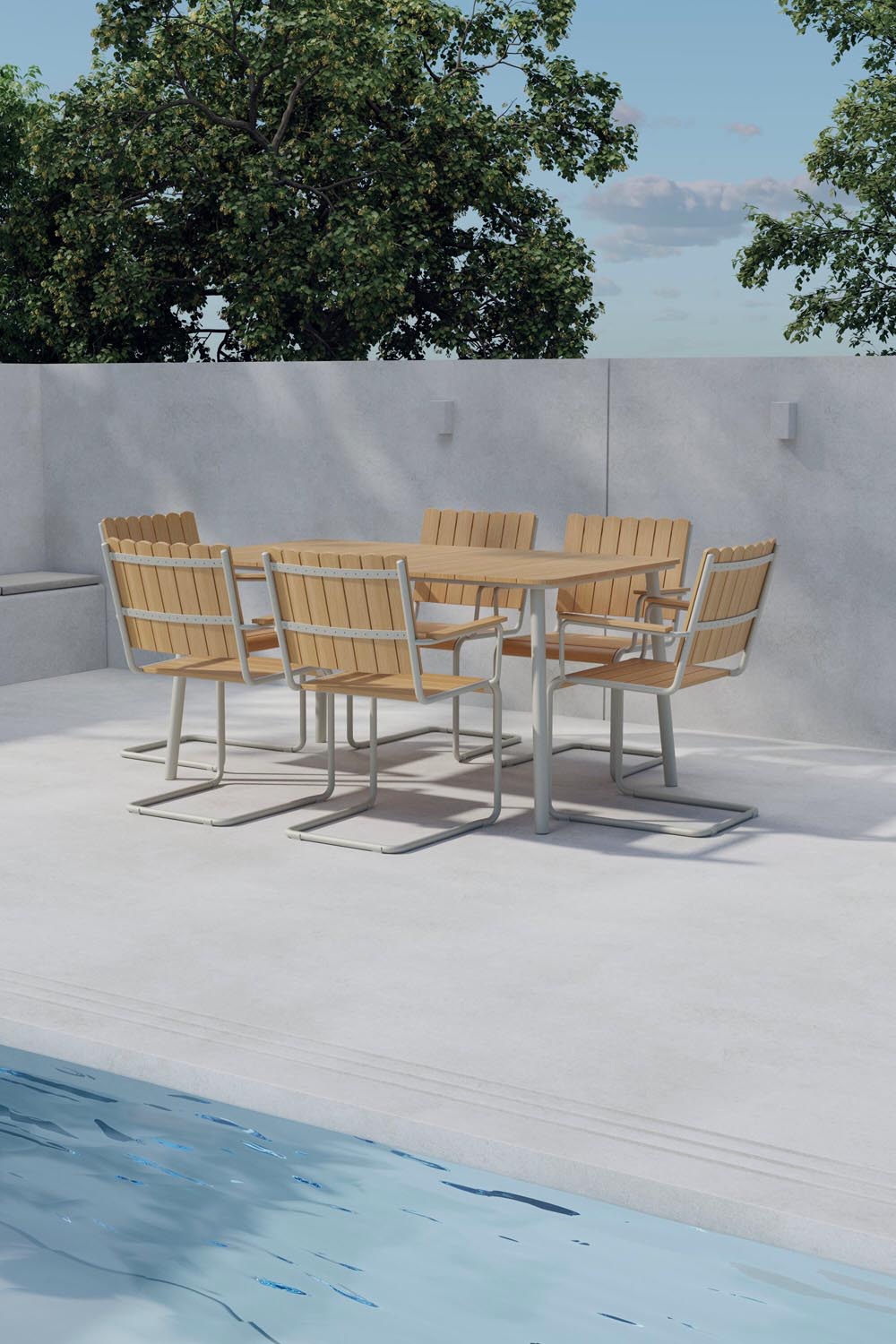 Holmsund Essgruppe in präsentiert im Onlineshop von KAQTU Design AG. Gartentischset ist von Venture Home