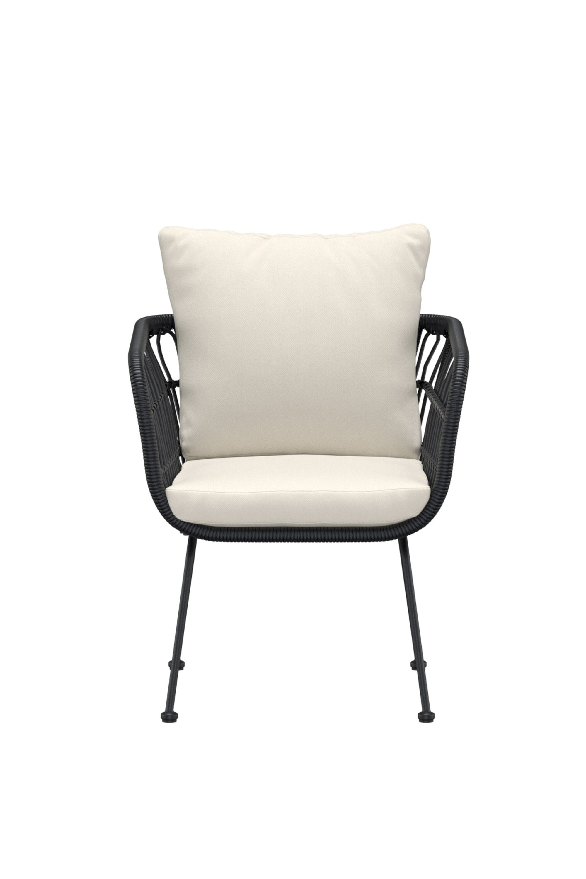 Isola Esszimmerstuhl in Schwarz präsentiert im Onlineshop von KAQTU Design AG. Gartenstuhl mit Armlehnen ist von Venture Home