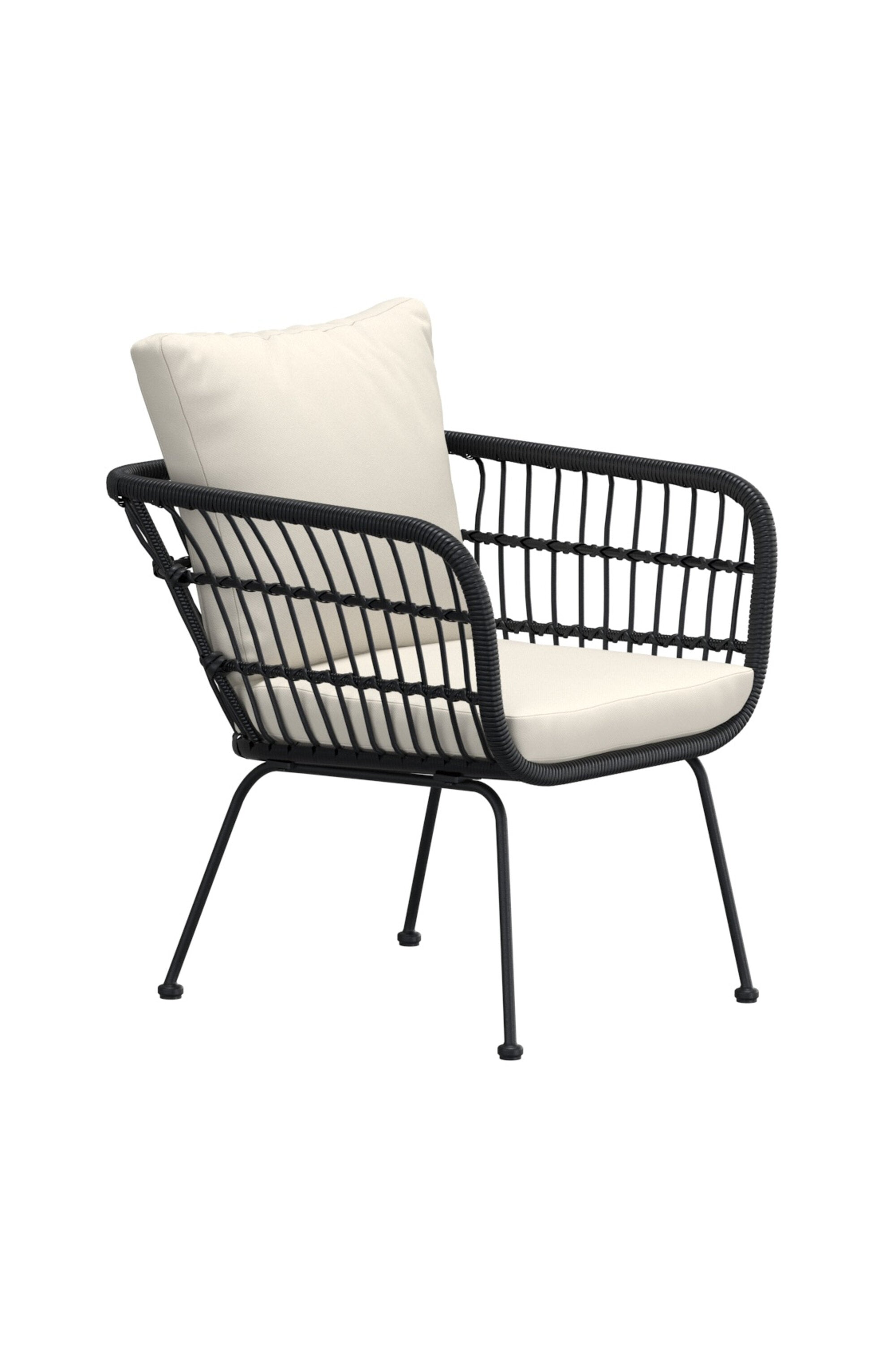 Isola Esszimmerstuhl in Schwarz präsentiert im Onlineshop von KAQTU Design AG. Gartenstuhl mit Armlehnen ist von Venture Home