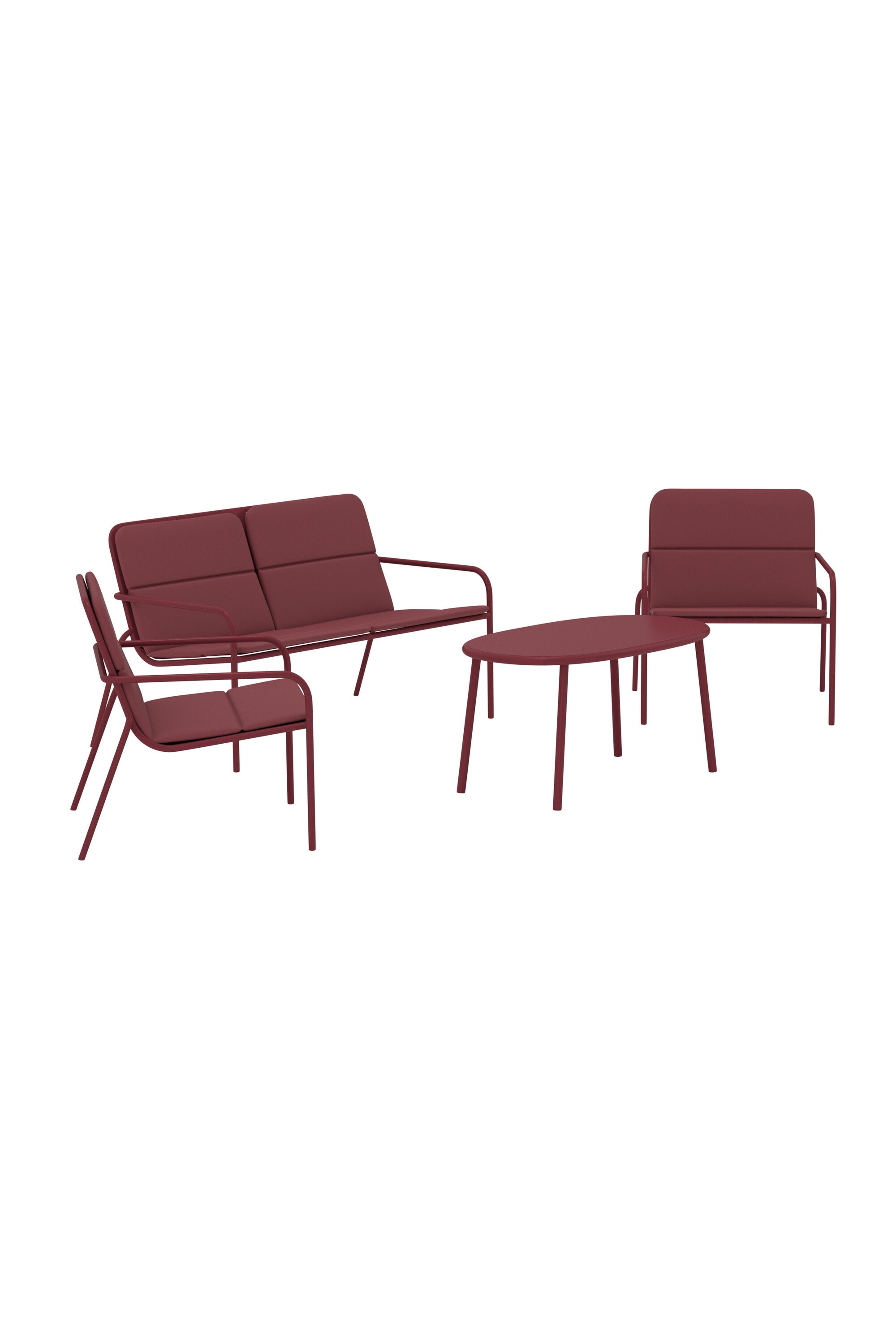Fourni Sofa Set in Burgund präsentiert im Onlineshop von KAQTU Design AG. Loungeset ist von Venture Home