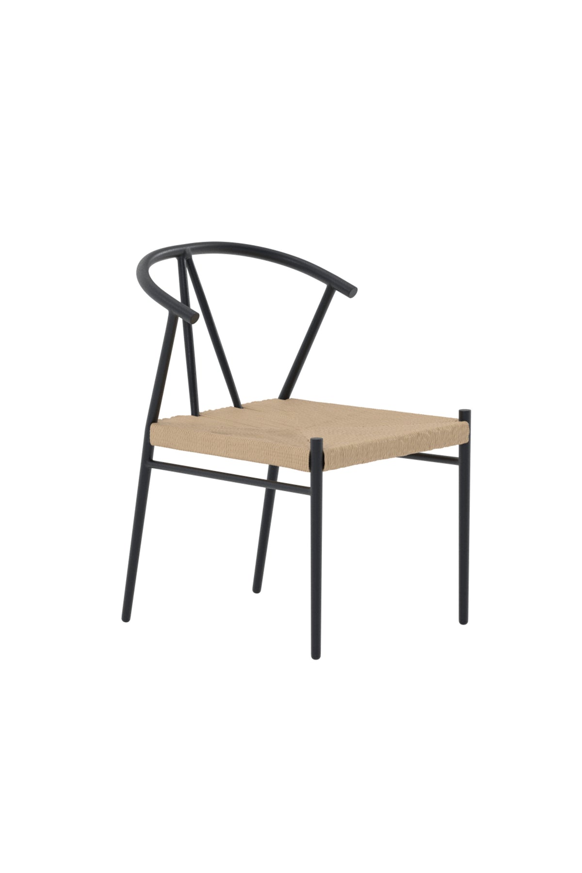 Alfons Esszimmerstuhl in Schwarz präsentiert im Onlineshop von KAQTU Design AG. Gartenstuhl mit Armlehnen ist von Venture Home