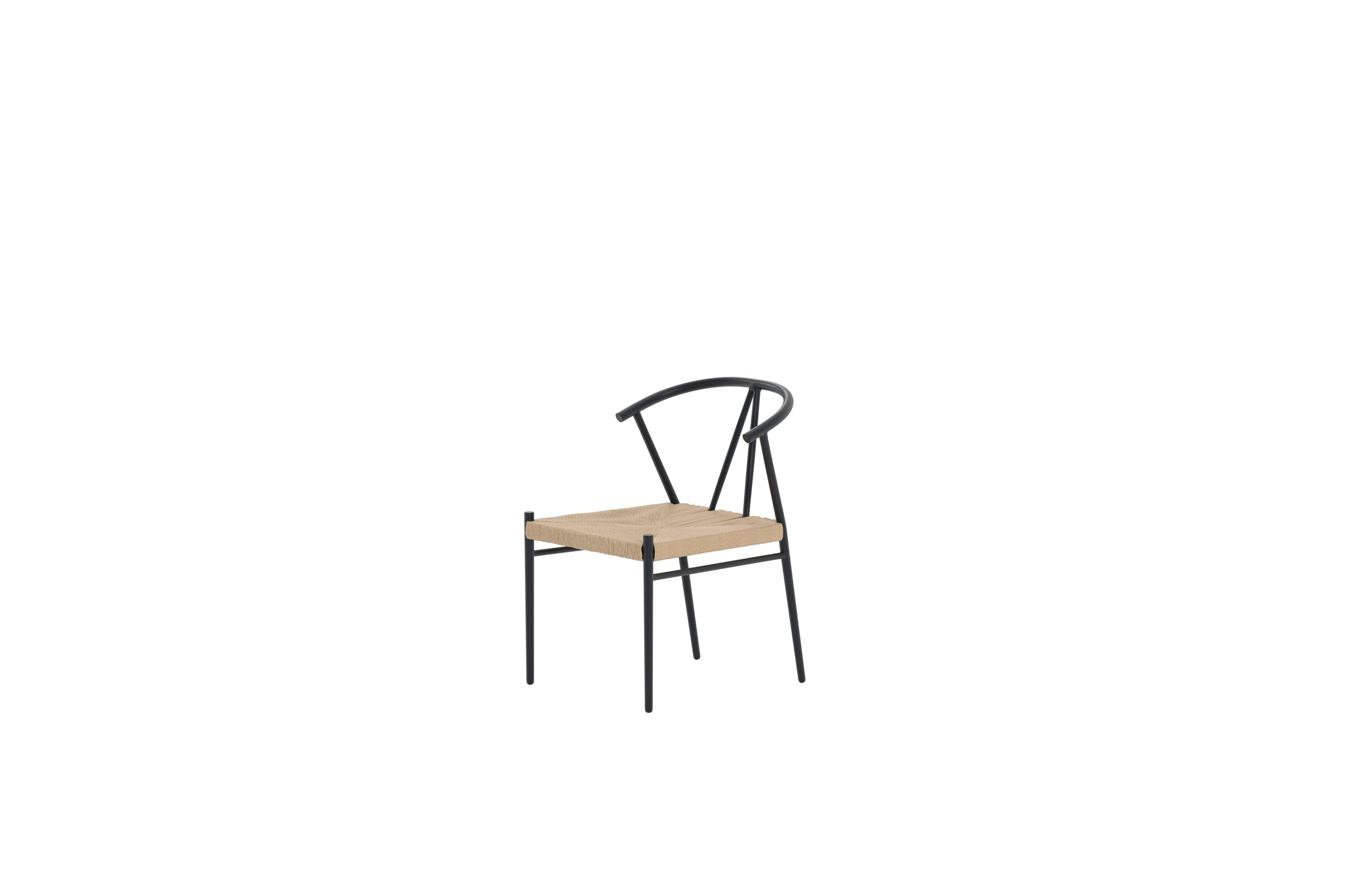 Eleganter Alfons Gartenstuhl in stilvollem Schwarz, ideal für entspannte Momente im Freien. Hochwertige Qualität von Venture Home.