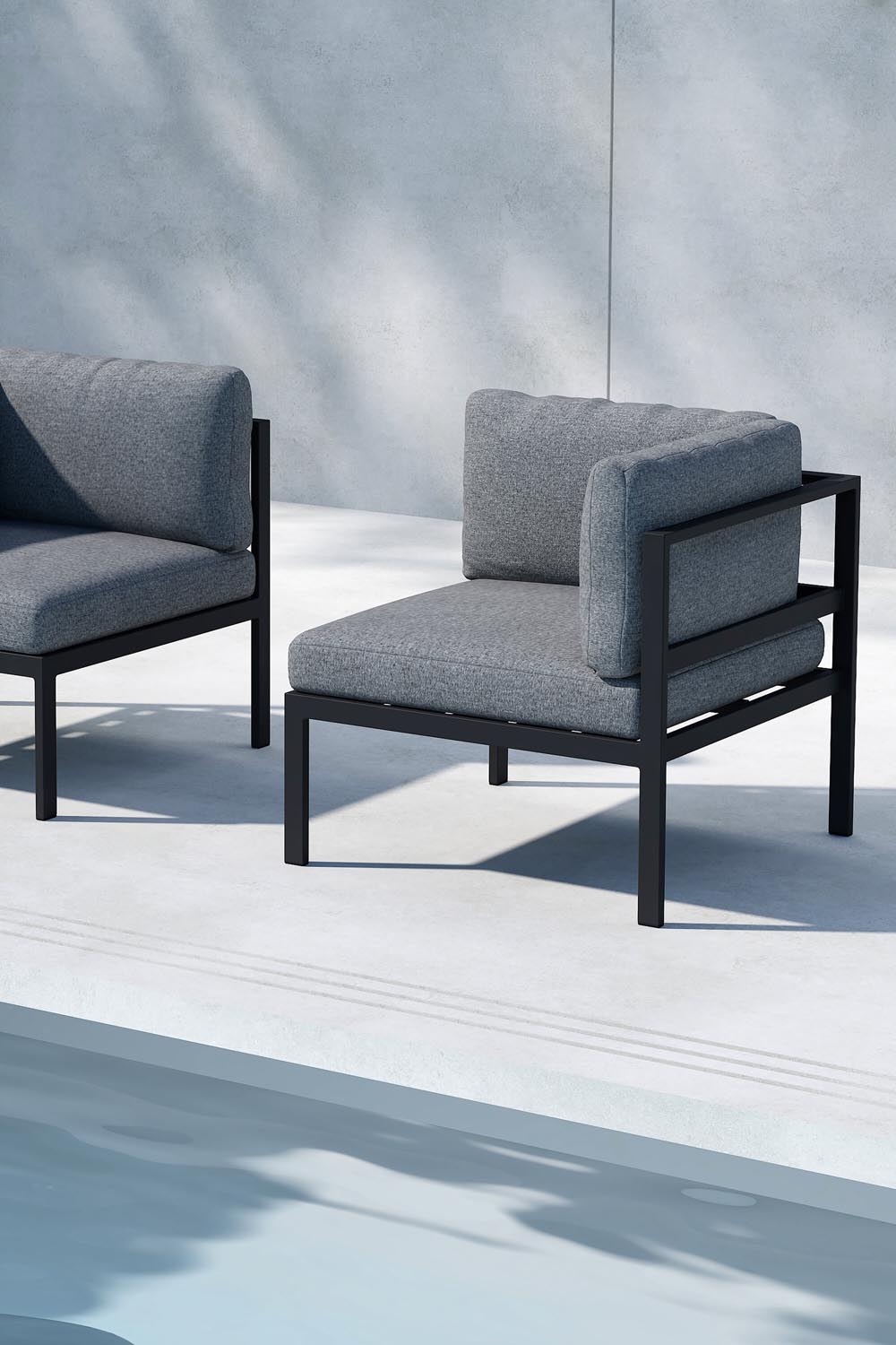 Copacabana Sofa Modul in Schwarz präsentiert im Onlineshop von KAQTU Design AG. Lounge Sofa ist von Venture Home