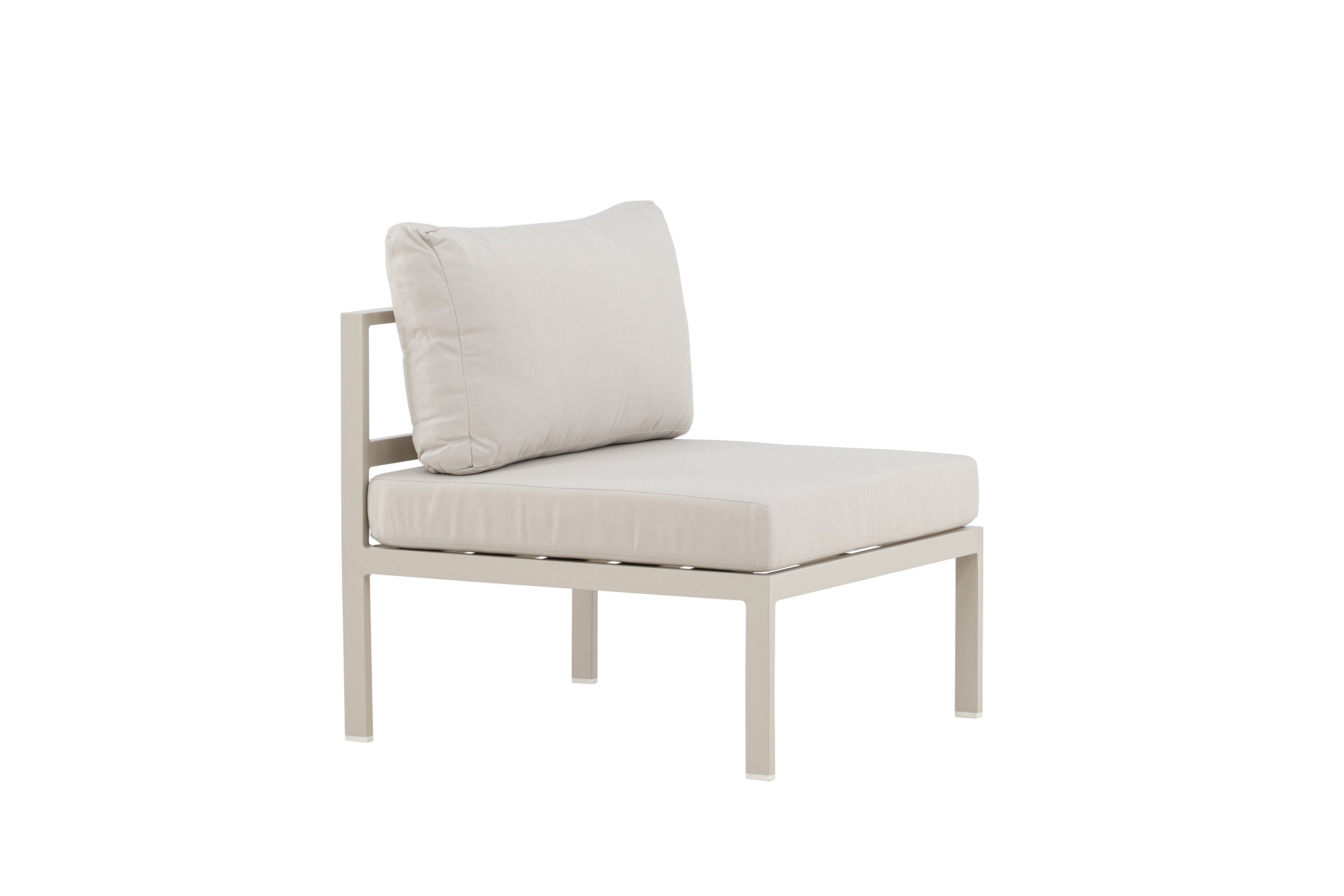 Elegantes Mittelmodul des Copacabana Sofas in zartem Beige, perfekt für gemütliche Zusammenkünfte und stilvolle Entspannung.