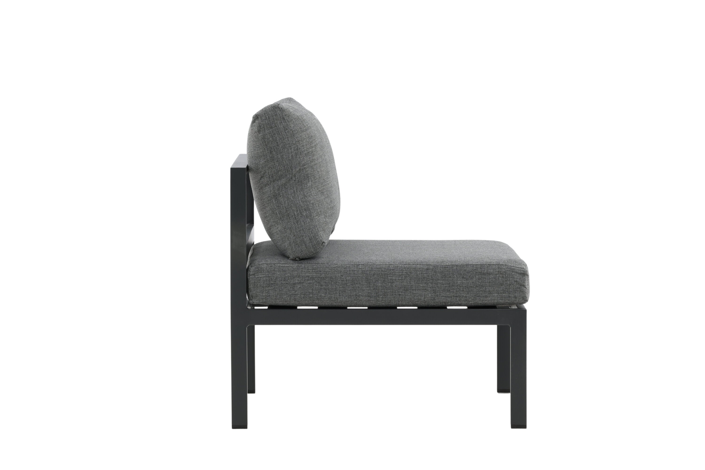 Elegantes schwarzes Mittelmodul des Copacabana Sofas von Venture Home, ideal für stilvolle Lounges und zeitgemäße Wohnräume.