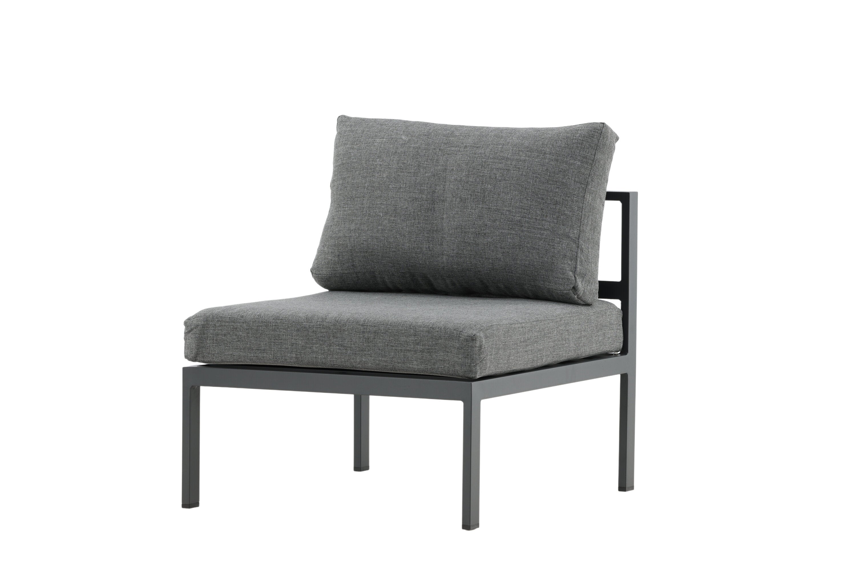 Elegantes schwarzes Mittelmodul des Copacabana Sofas von Venture Home, ideal für stilvolle Lounges und moderne Wohnräume.