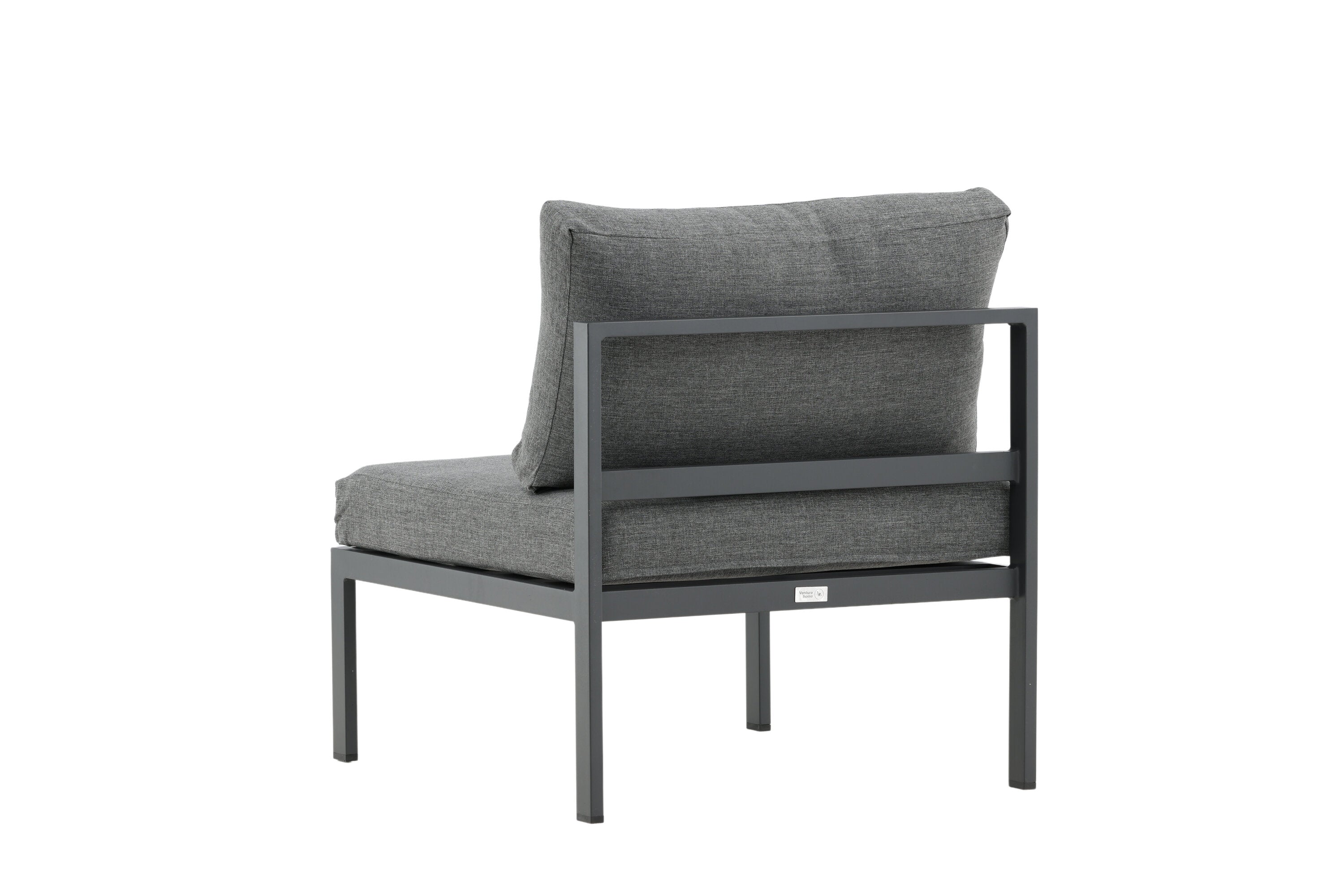 Elegantes schwarzes Mittelmodul des Copacabana Sofas von Venture Home, ideal für stilvolle Lounges und zeitgemäße Wohnräume.