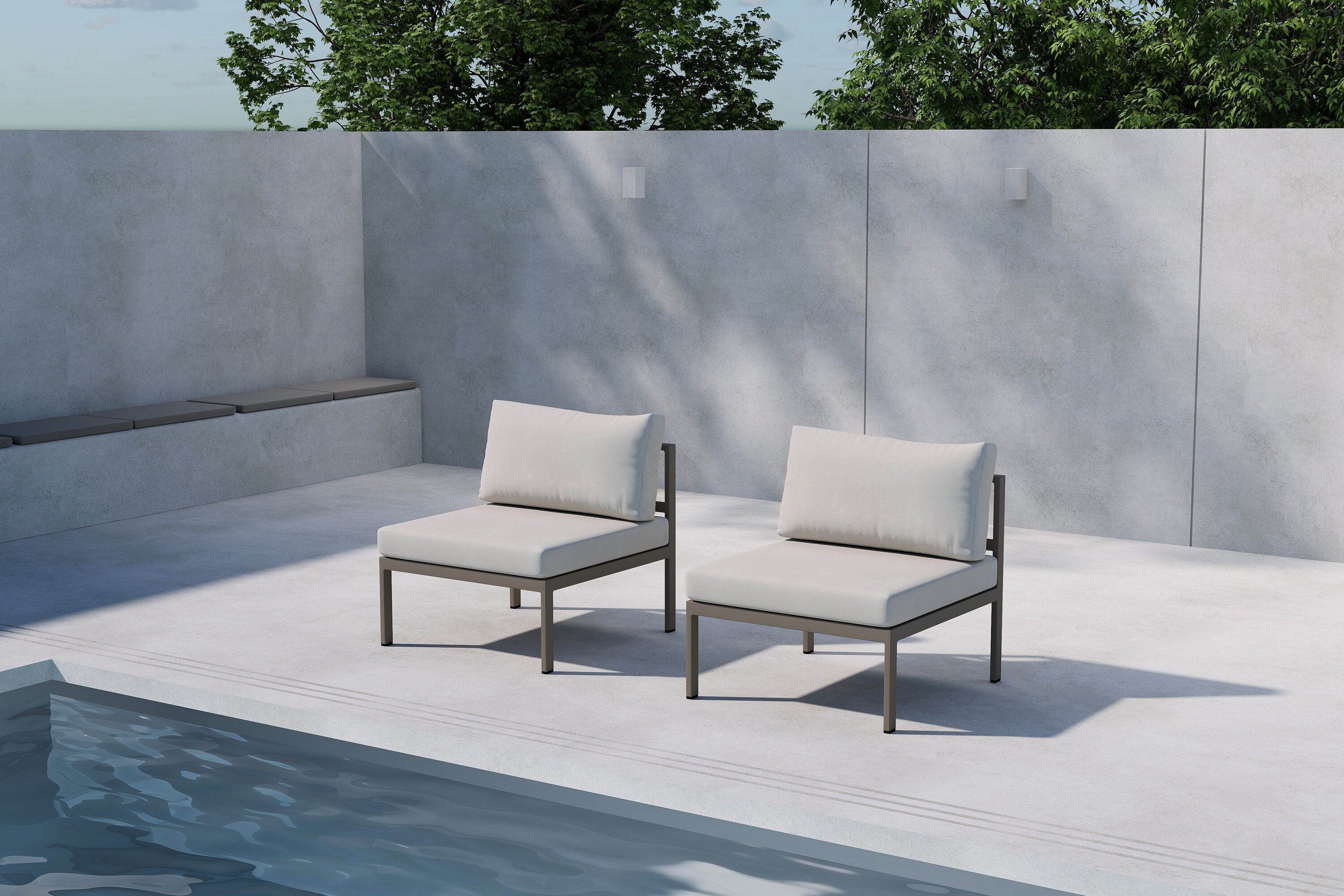 Elegantes Mittelmodul des Copacabana Sofas in einem einladenden Braun, ideal für gemütliche Lounge-Bereiche von Venture Home.