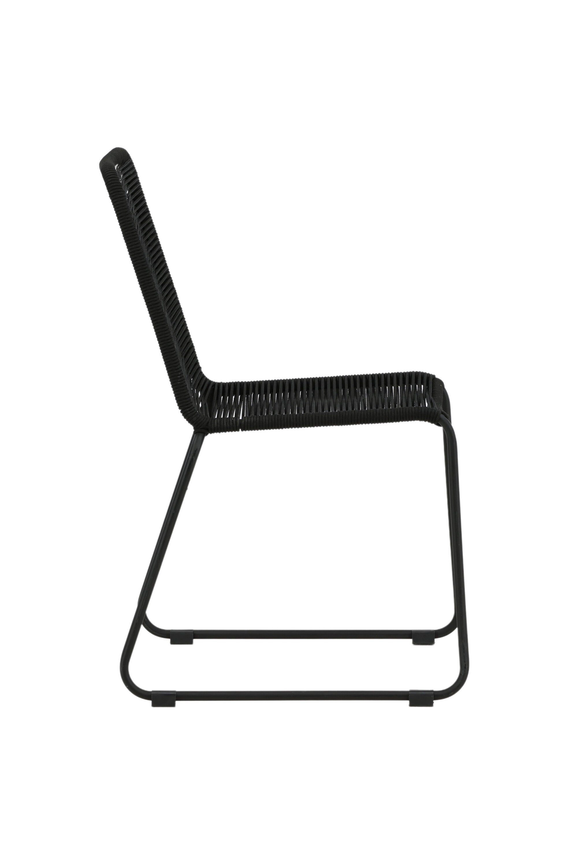 Lindos Esszimmerstuhl in Schwarz präsentiert im Onlineshop von KAQTU Design AG. Gartenstuhl mit Armlehnen ist von Venture Home
