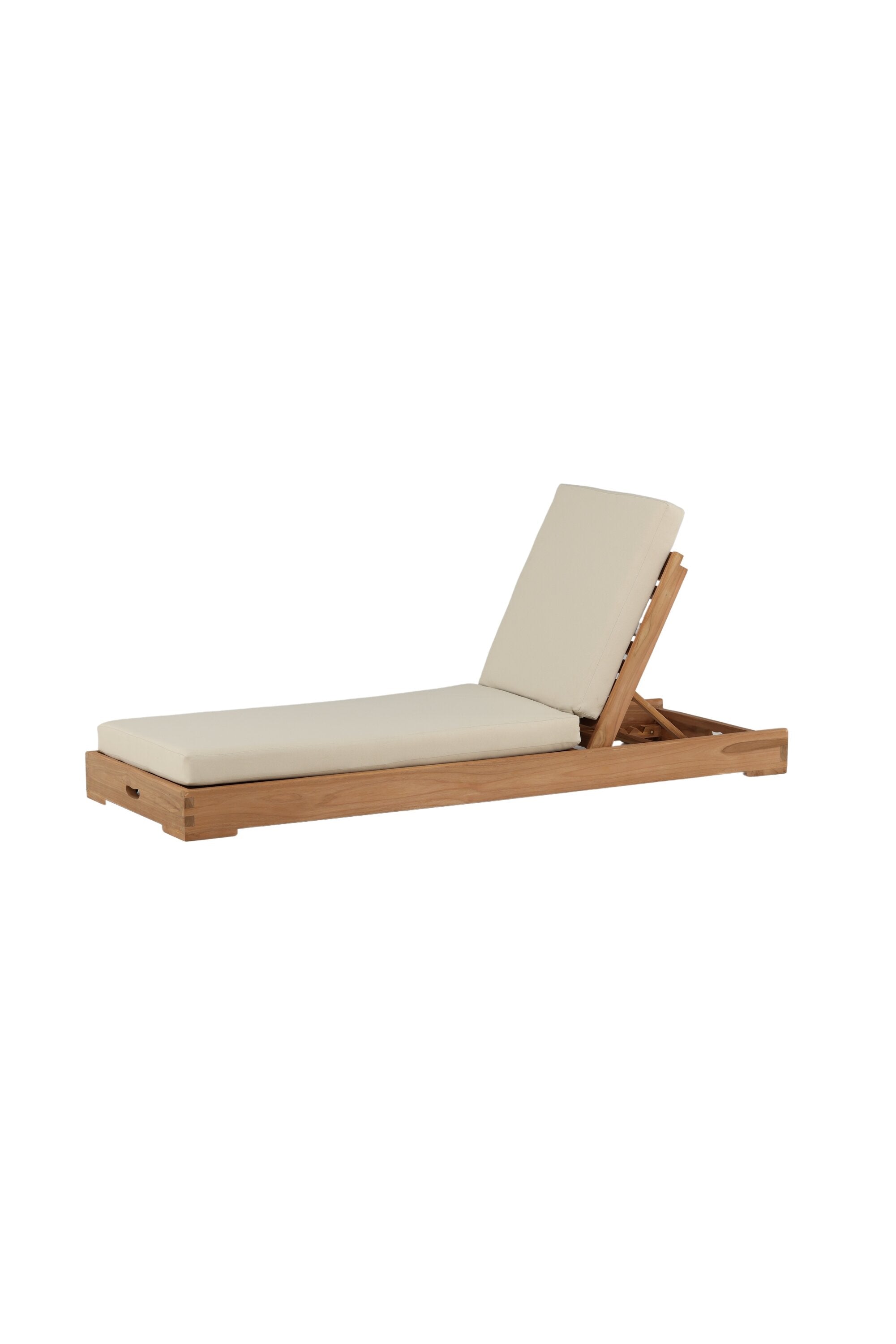 Eleganter Sunbed Liegestuhl von Venture Home, ideal für entspannte Stunden im Freien, in natürlichem Design und hochwertiger Verarbeitung.
