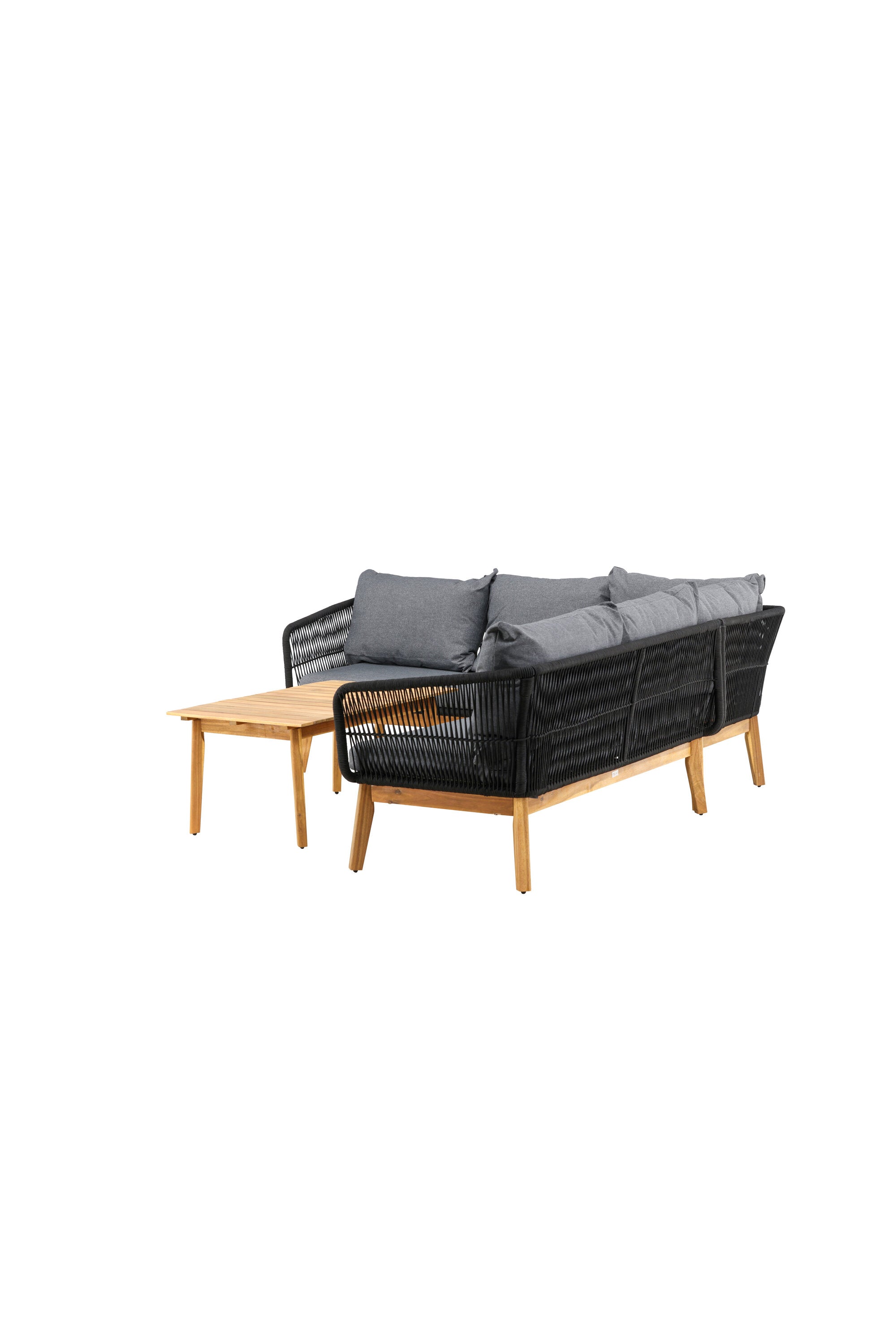 Chania Ecksofa-Set in Schwarz präsentiert im Onlineshop von KAQTU Design AG. Loungeset ist von Venture Home