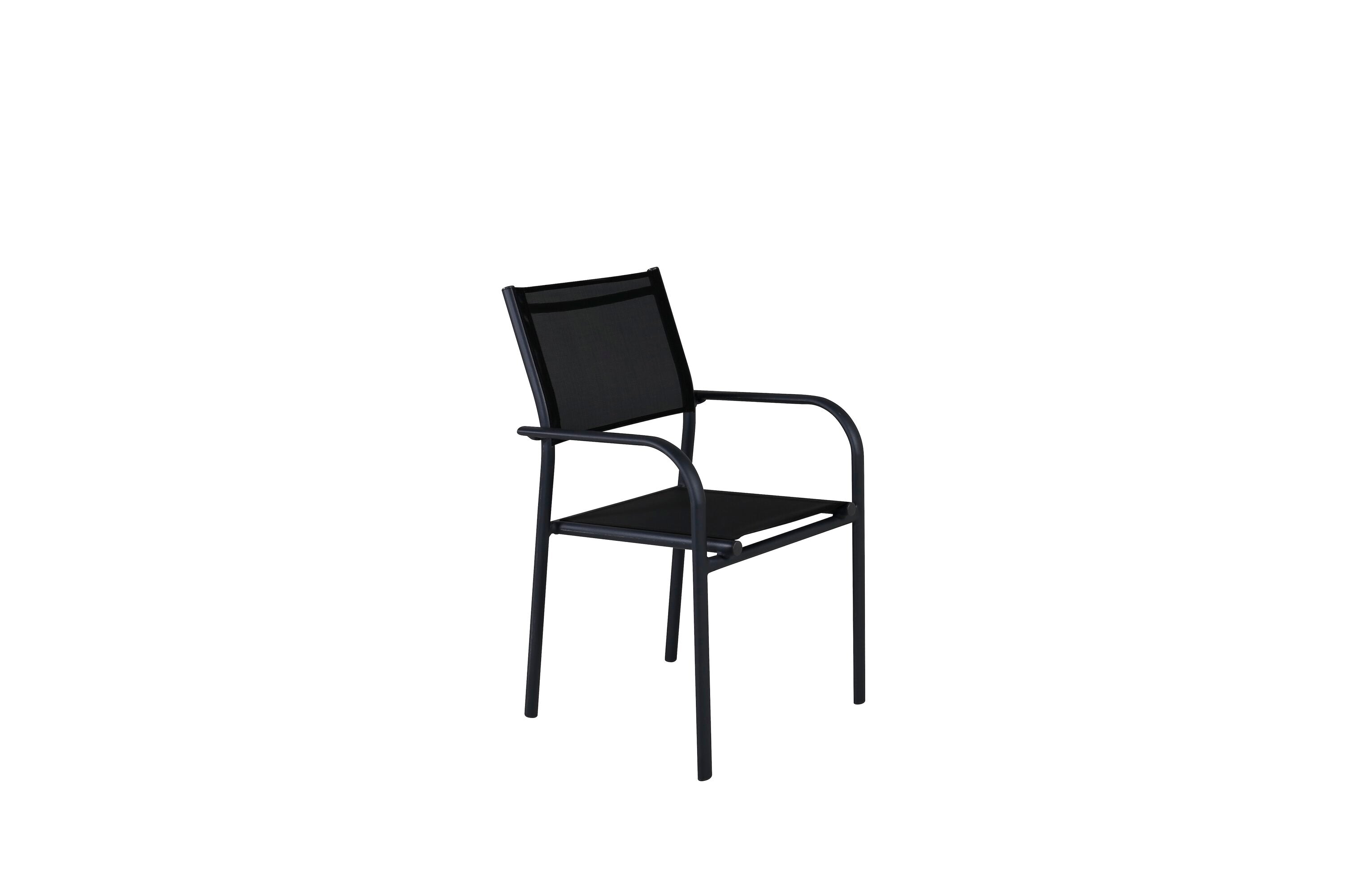 Stylischer Outdoor-Sessel Santorini in Schwarz von Venture Home, perfekt für Garten und Terrasse, vereint modernes Design mit Bequemlichkeit.