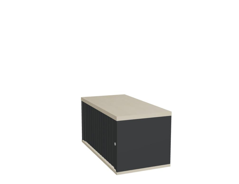 Standard A1L04L - Aufsatzschrank für Container in Eiche Natur präsentiert im Onlineshop von KAQTU Design AG. Korpus ist von Mdd