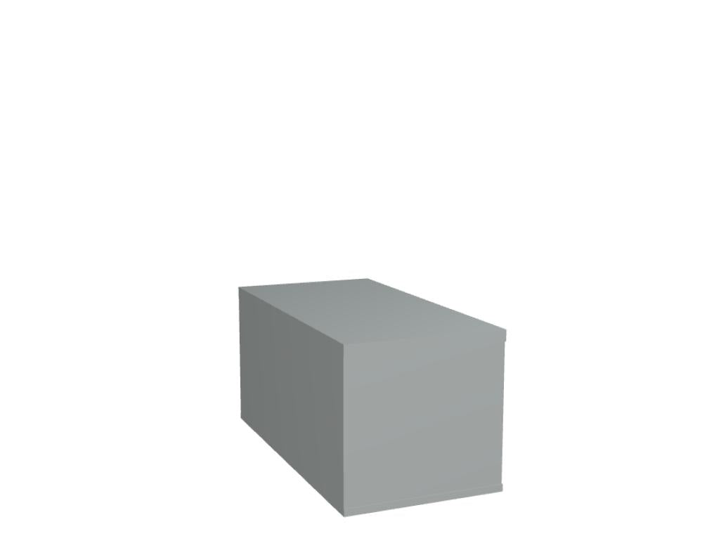 Standard A1L04P - Aufsatzschrank für Container in Eiche Natur präsentiert im Onlineshop von KAQTU Design AG. Korpus ist von Mdd