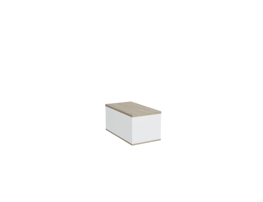 Standard A1L40P - Aufsatzschrank für Container in Eiche Natur präsentiert im Onlineshop von KAQTU Design AG. Korpus ist von Mdd