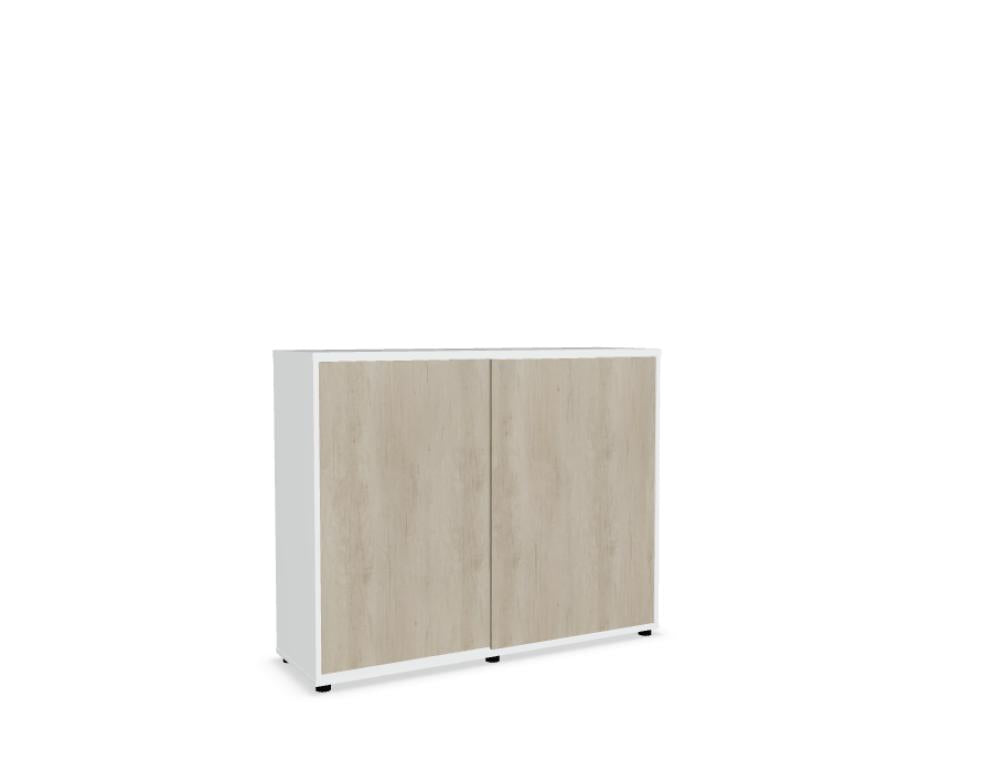 Standard A3P14K - Schiebetürenschrank in Weiss Pastell präsentiert im Onlineshop von KAQTU Design AG. Büroschrank ist von Mdd