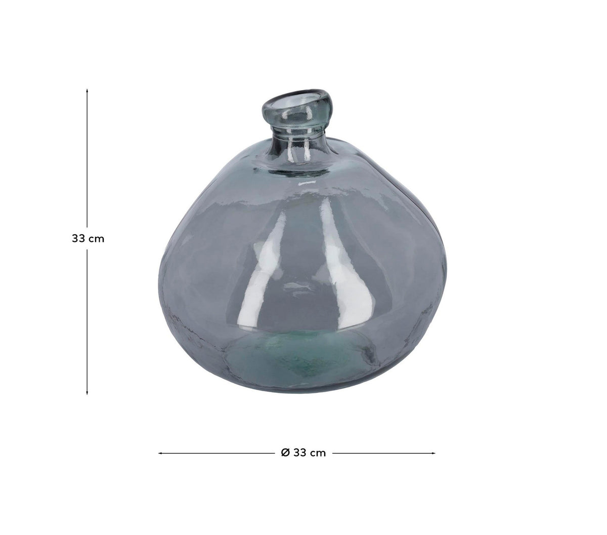Brenna grosse blaue Vase in Blau, Transparent präsentiert im Onlineshop von KAQTU Design AG. Vase ist von Kave Home
