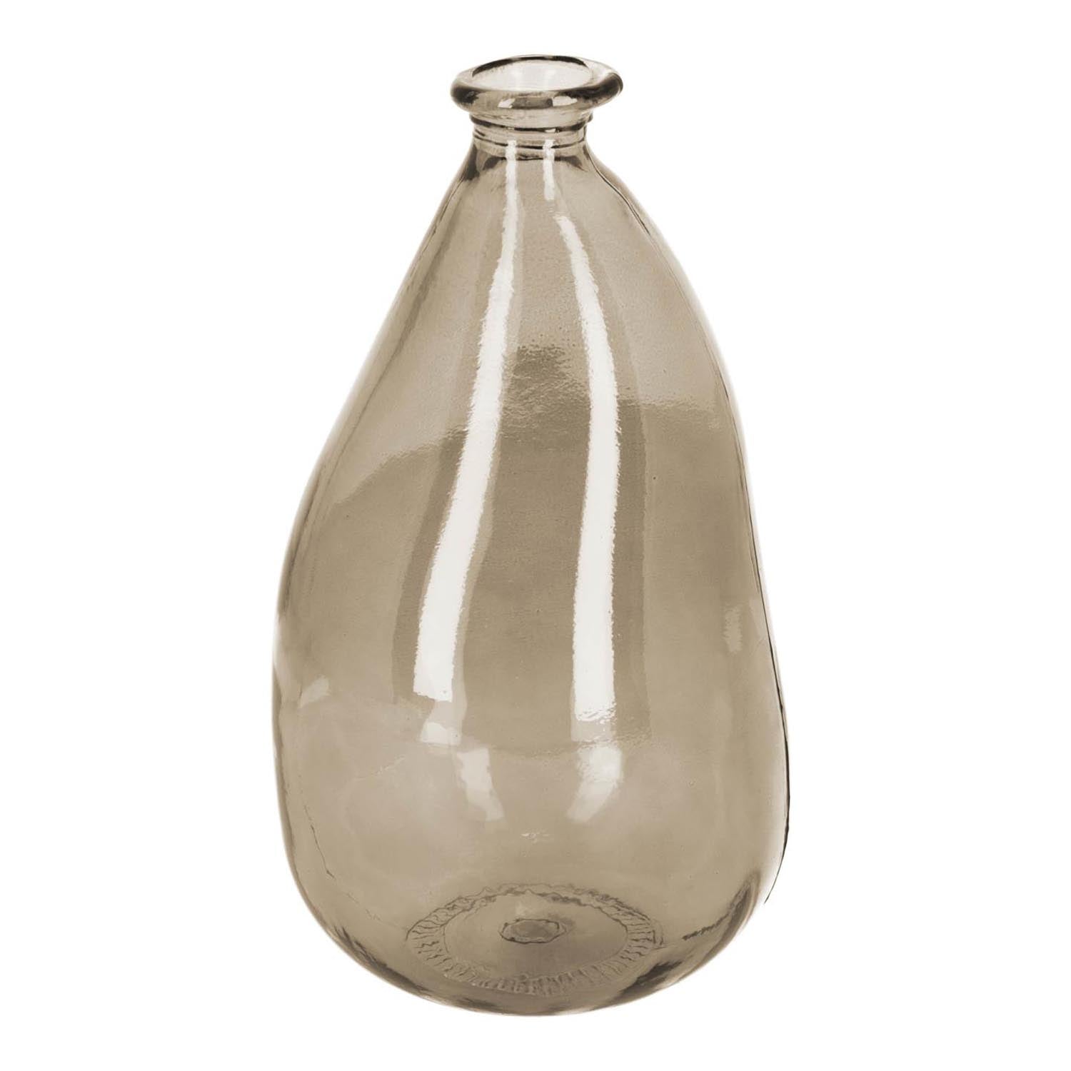 Brenna Vase aus braunem Glas 100% recycelt 36 cm in Braun, Klar präsentiert im Onlineshop von KAQTU Design AG. Vase ist von Kave Home