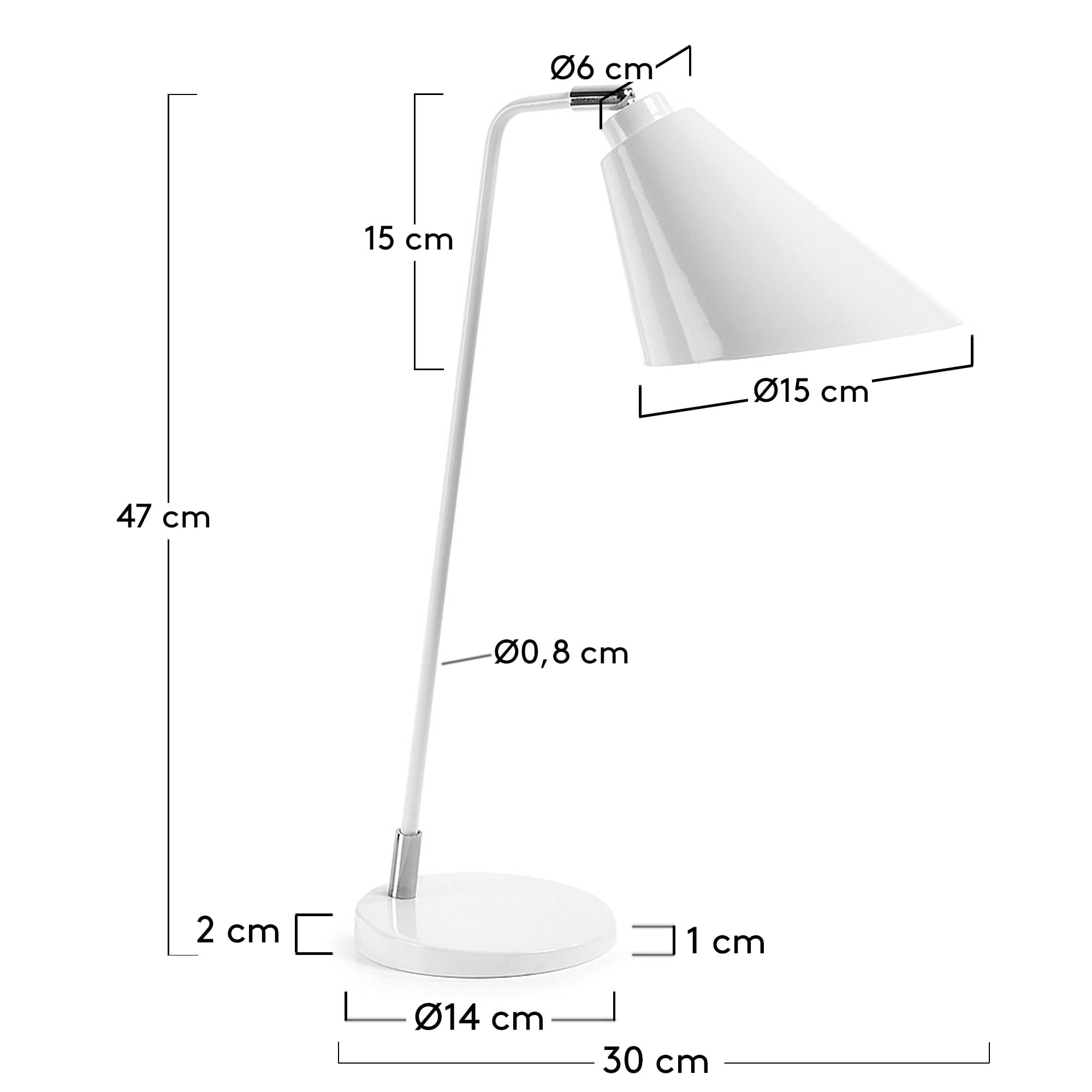 Die Tipir Tischlampe von Kave Home in elegantem Weiss bietet modernes Design und individuelle Lichtgestaltung für jeden Raum.
