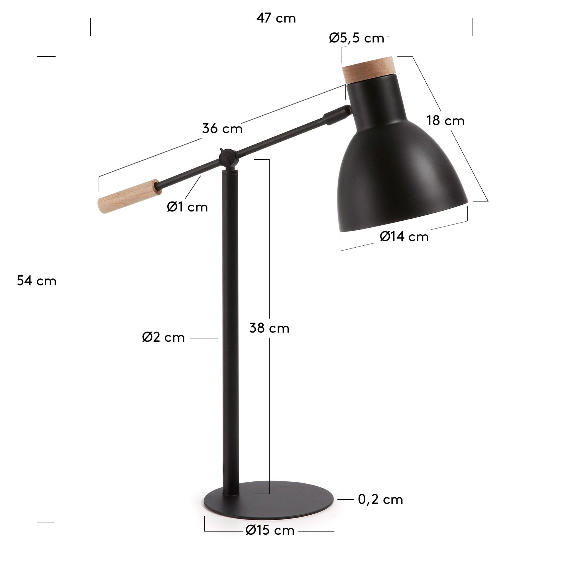 Die Tescarle Tischlampe von Kave Home vereint elegantes Design mit Funktionalität. Perfekt für jeden Raum, bietet sie flexible Lichtausrichtung und hochwertige Materialien.