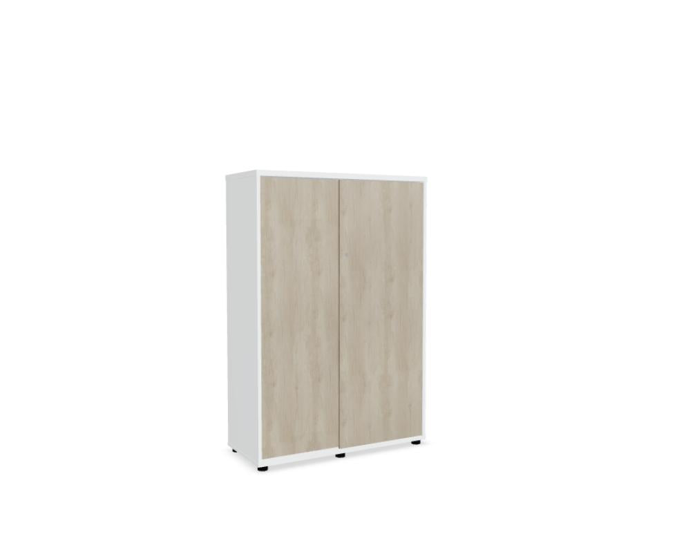 Standard A4P05K - Schiebetürenschrank in Weiss Pastell präsentiert im Onlineshop von KAQTU Design AG. Büroschrank ist von Mdd