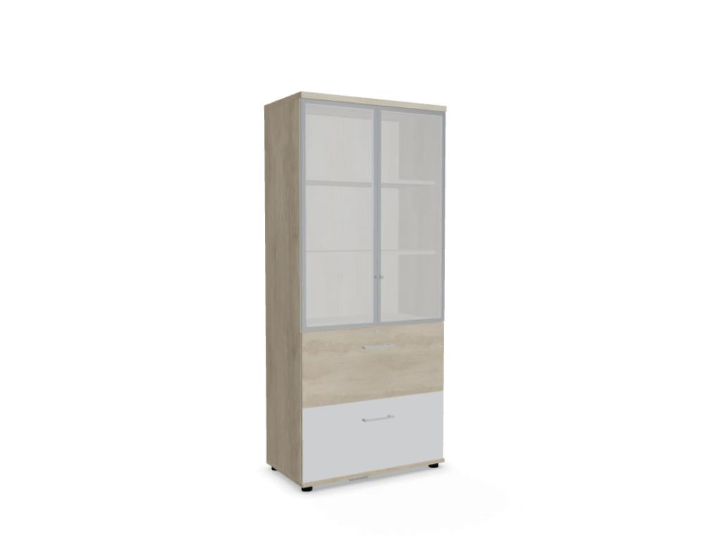 Standard A54D4WK - Vitrine in Weiss Pastell präsentiert im Onlineshop von KAQTU Design AG. Vitrine ist von Mdd