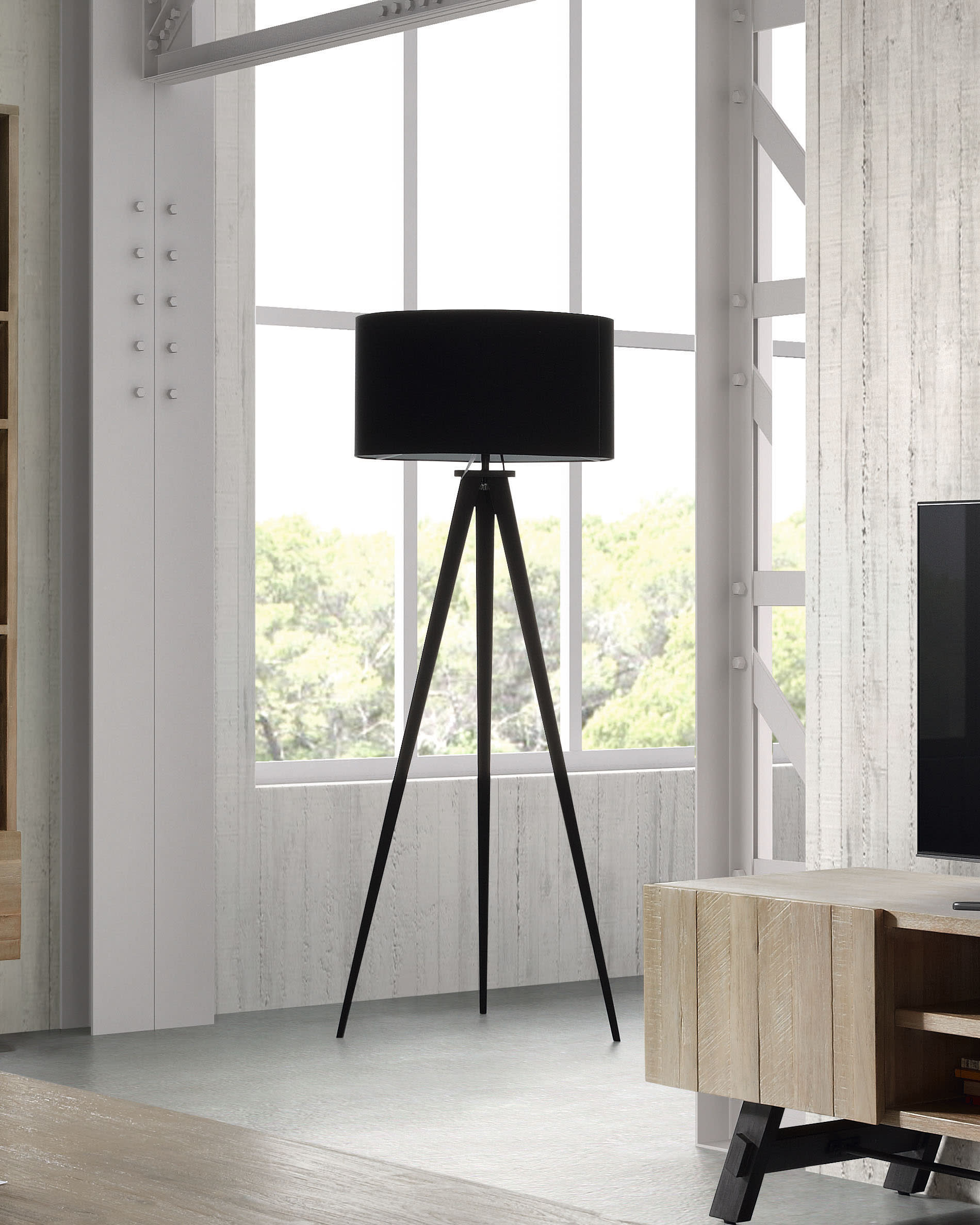 Die Iguazu Stehlampe von Kave Home vereint minimalistisches Design mit Funktionalität und passt perfekt in jedes moderne Interieur.