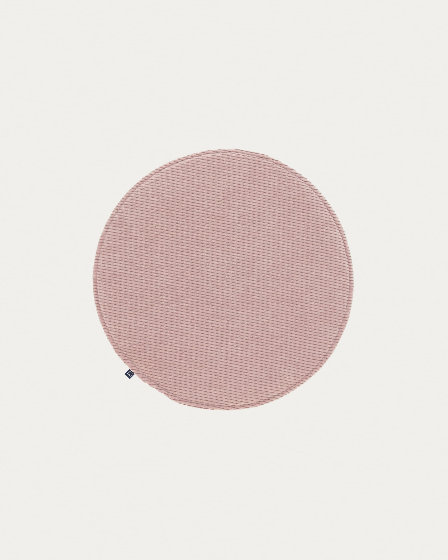 Rundes Sora Sitzkissen in rosa Cord, Ø 35 cm. Komfortabel, stilvoll, langlebig – ideal für jeden Raum. Retro-Charme trifft Eleganz.
