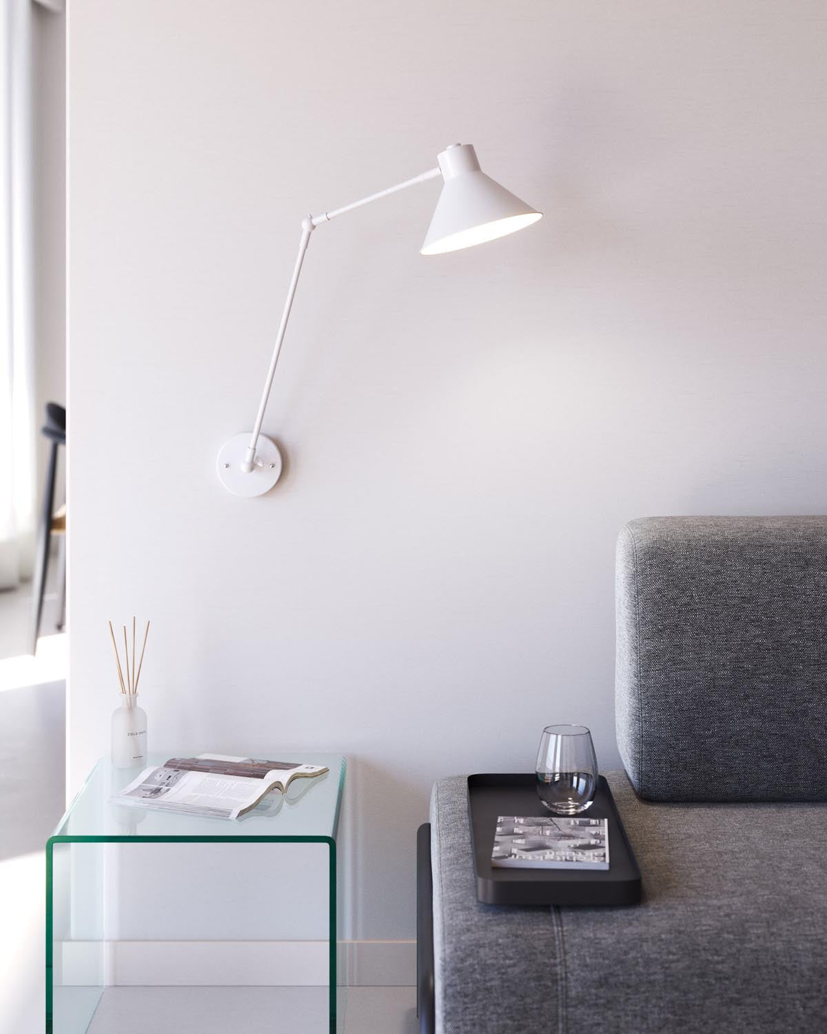 Elegante Dione Wandleuchte in Weiss von Kave Home für stilvolle Räume.