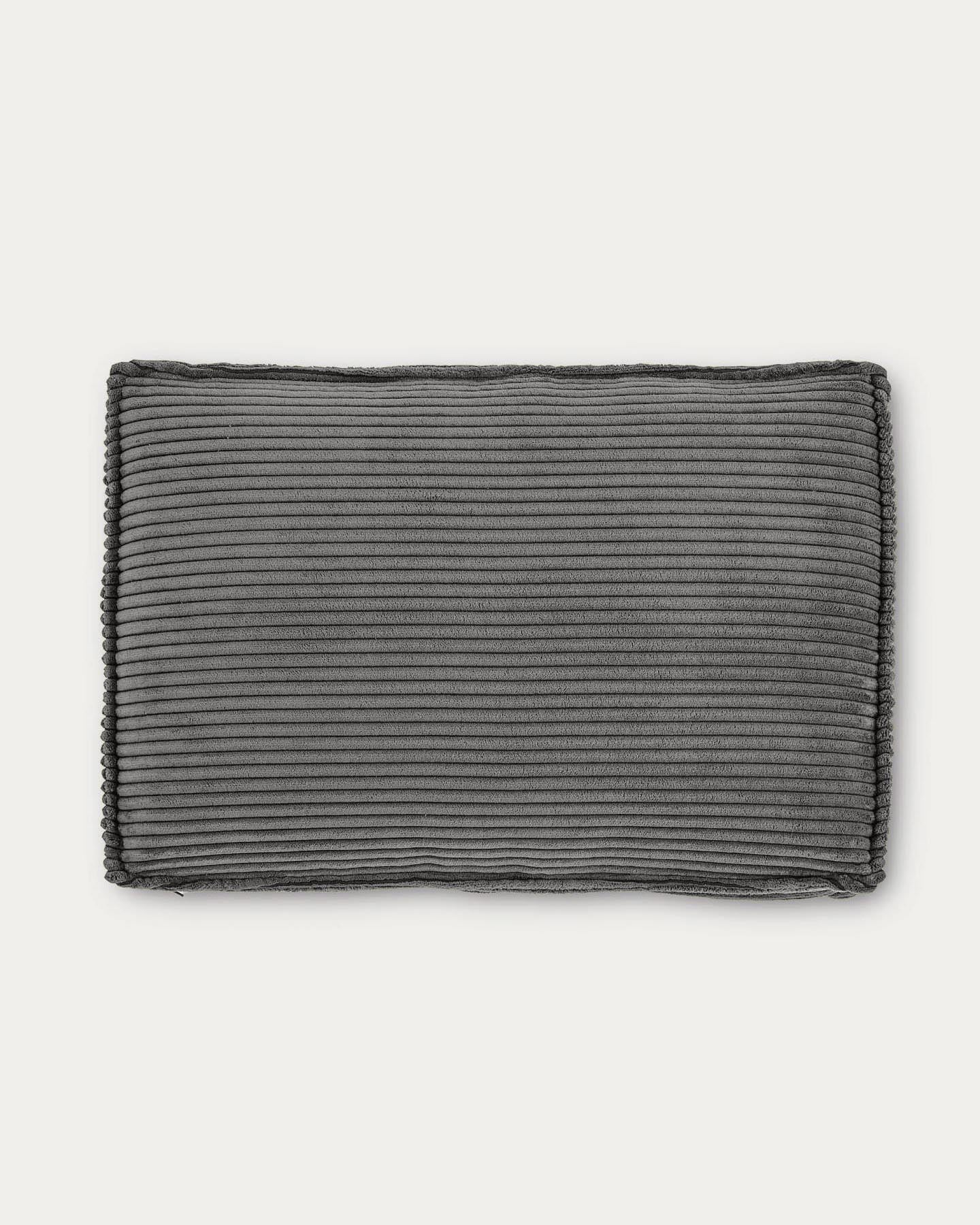 Kissen Blok, schwer entflammbar mit dickem Cord in Grau, 40 x 60 cm in Grau präsentiert im Onlineshop von KAQTU Design AG. Deko Kissen ist von Kave Home