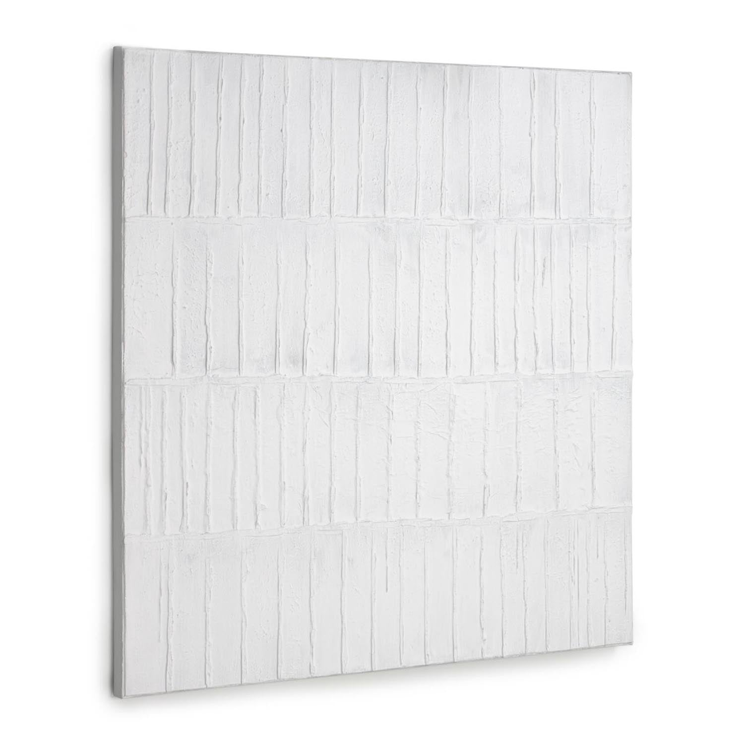 Elegantes Basilisa Bild in Grau-Weiss, 90x90 cm. Handgemalt, modern, stilvoll. Perfekt für Wohnzimmer oder Schlafzimmer.