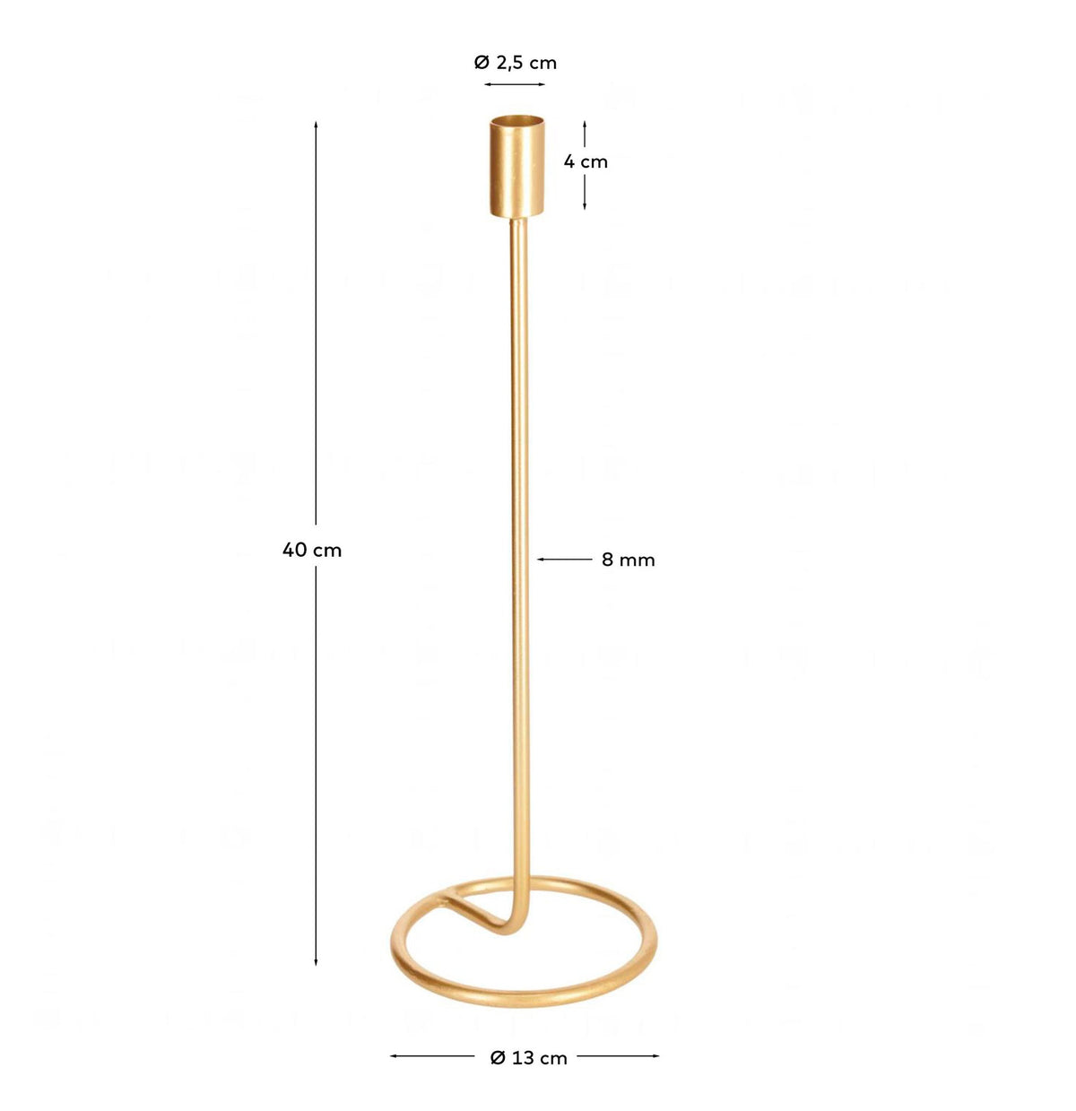 Babyrye grosser Kerzenhalter in Gold präsentiert im Onlineshop von KAQTU Design AG. Kerzenständer ist von Kave Home
