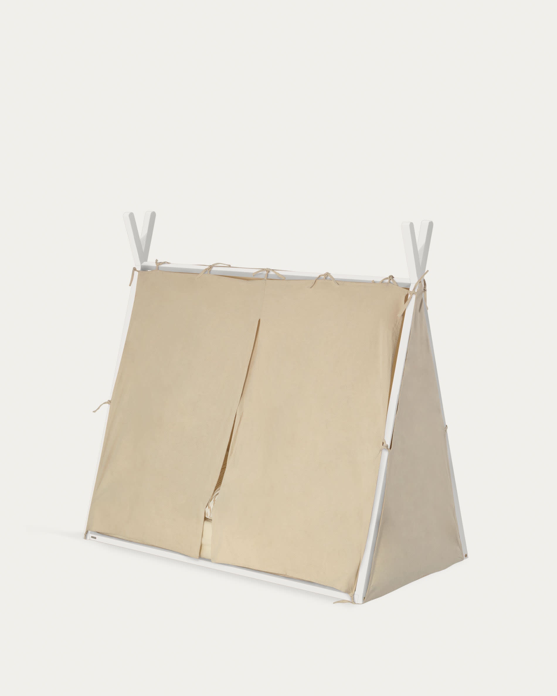 Maralis Tipi-Bett aus massiver Buche, weiss lackiert, für 70x140 cm Matratzen. Ideal für stilvolle Kinderzimmer.