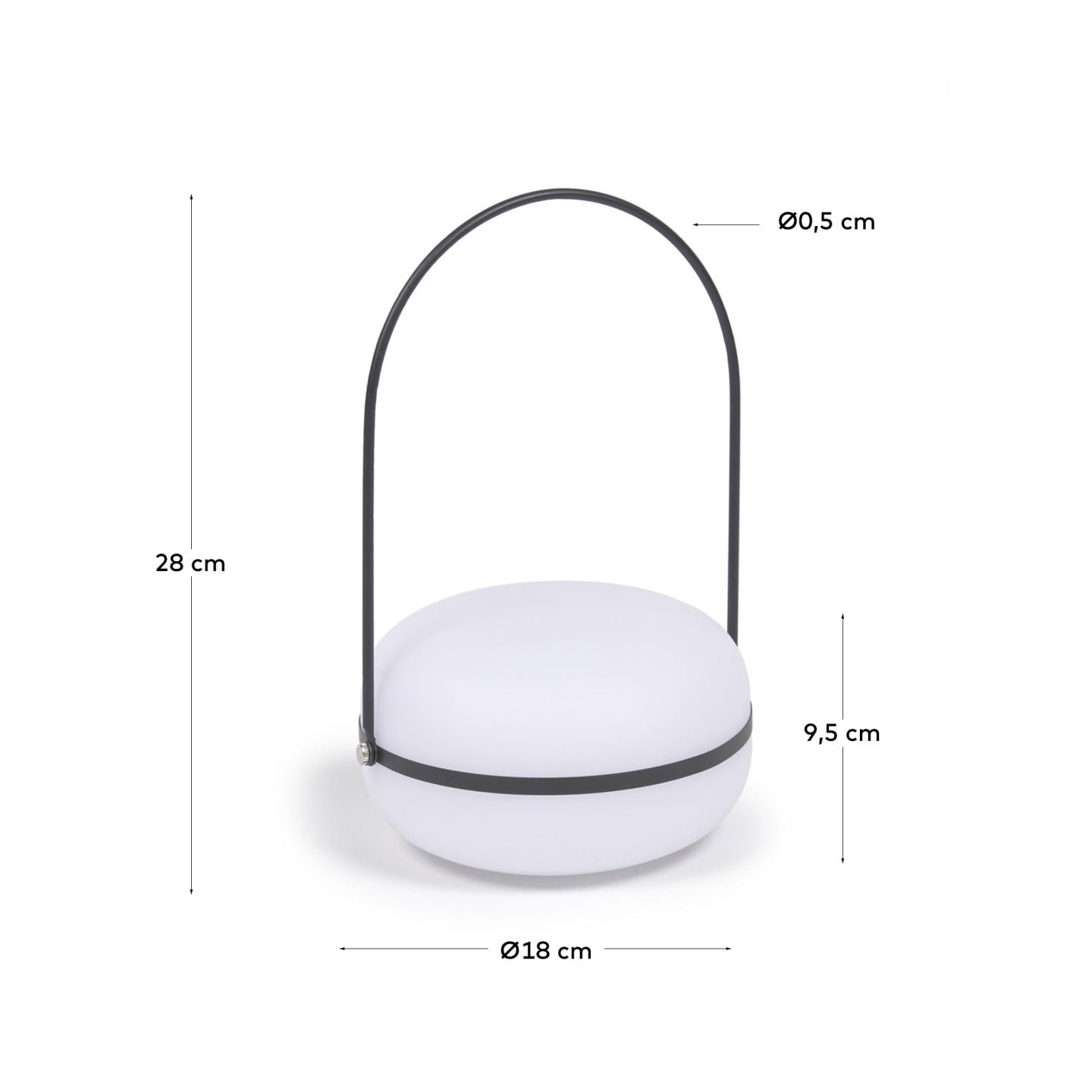 Die Tea Tischlampe von Kave Home kombiniert modernes Design mit kabelloser Flexibilität. Perfekt für jeden Raum und Außenbereich.