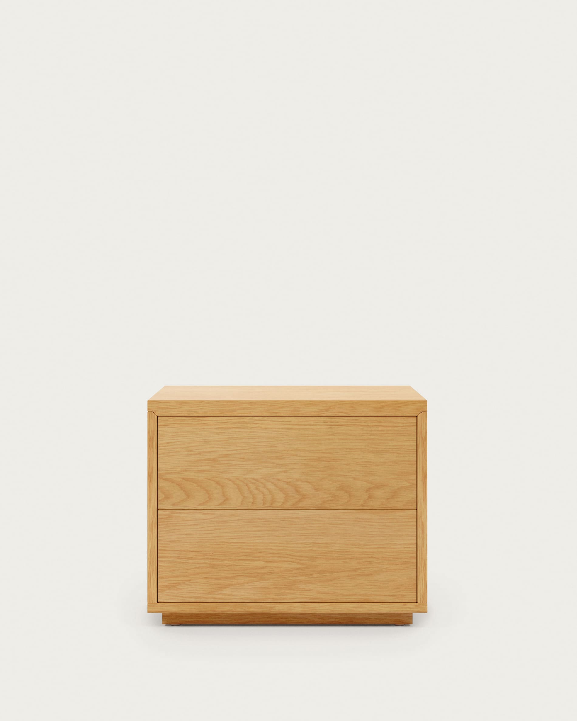 3D-Modell des Abilen Nachttischs von Kave Home: Elegantes Design aus MDF & Eichenfurnier, ideal für stilvolle Schlafzimmer.