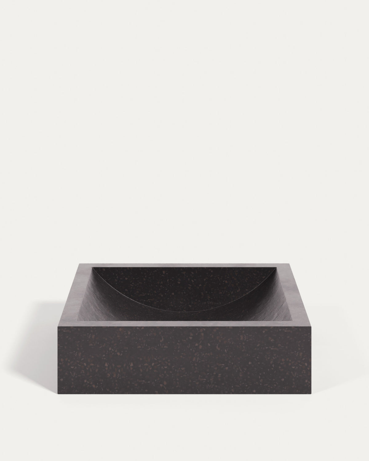 Delina Aufsatzwaschtisch in schwarzem Terrazzo 40 x 45 cm in Schwarz präsentiert im Onlineshop von KAQTU Design AG. Badezimmermöbel ist von Kave Home
