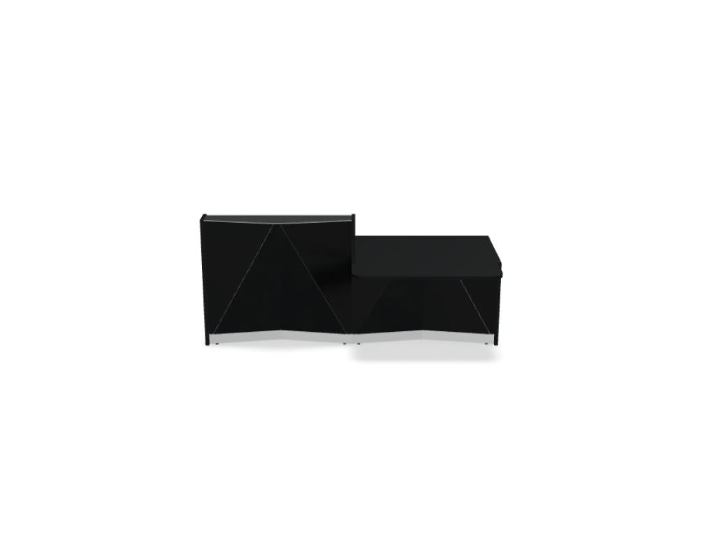 Alpa ALP21L - modulare Empfangstheke in Schwarzes Glas präsentiert im Onlineshop von KAQTU Design AG. Empfangsdesk ist von Mdd