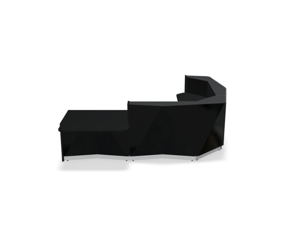 Alpa ALP23P - modulare Empfangstheke in Schwarzes Glas präsentiert im Onlineshop von KAQTU Design AG. Empfangsdesk ist von Mdd