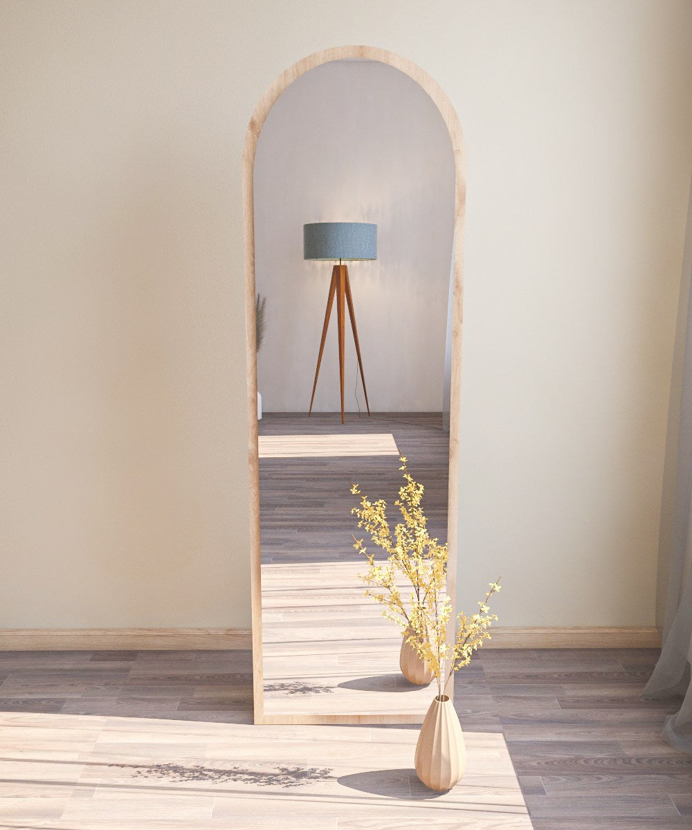 Emma Spiegel - Natürlich in Natürlich präsentiert im Onlineshop von KAQTU Design AG. Wandspiegel ist von Hanah Home