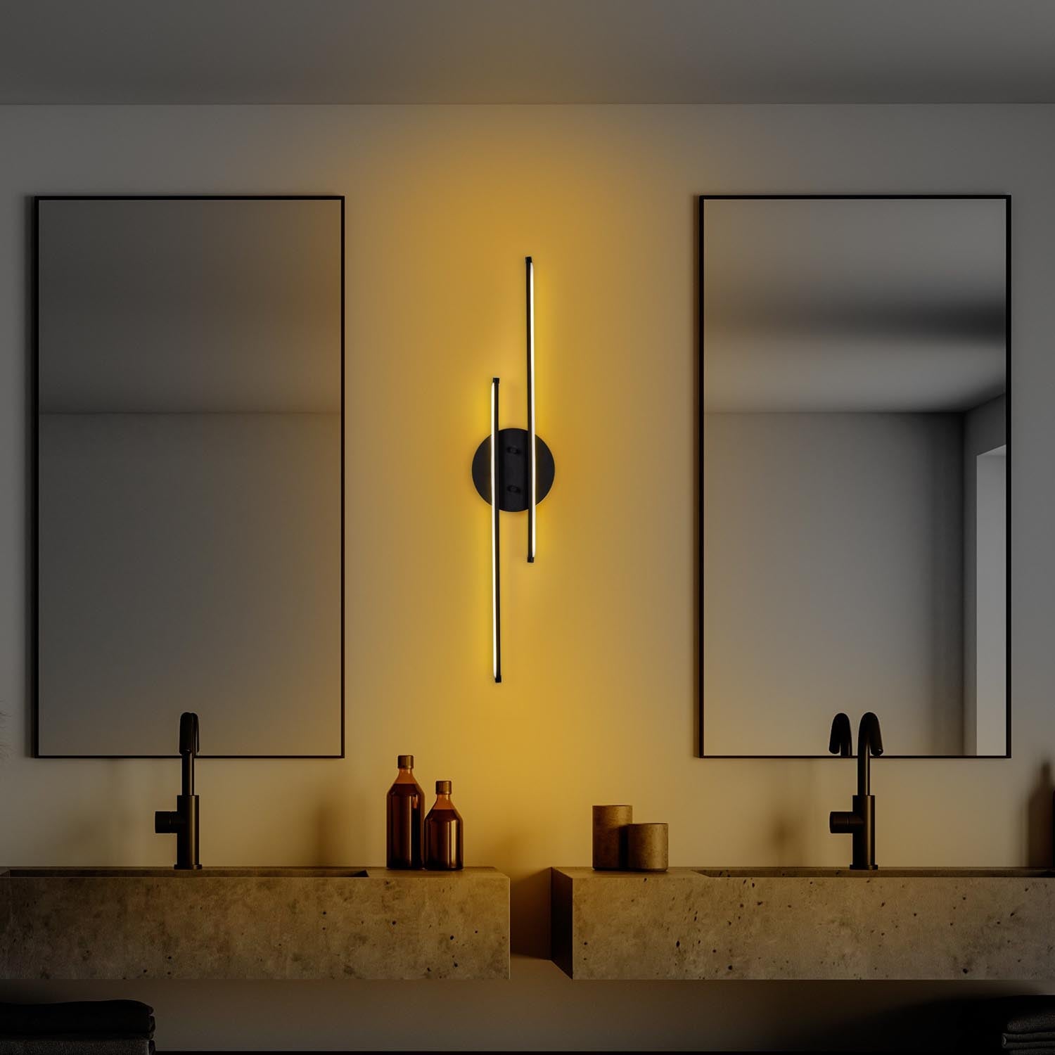 Entdecken Sie die elegante Umut Wandleuchte in Schwarz von Opviq. Diese stilvolle Lampe vereint modernes Design mit warmer Beleuchtung für Ihr Zuhause.