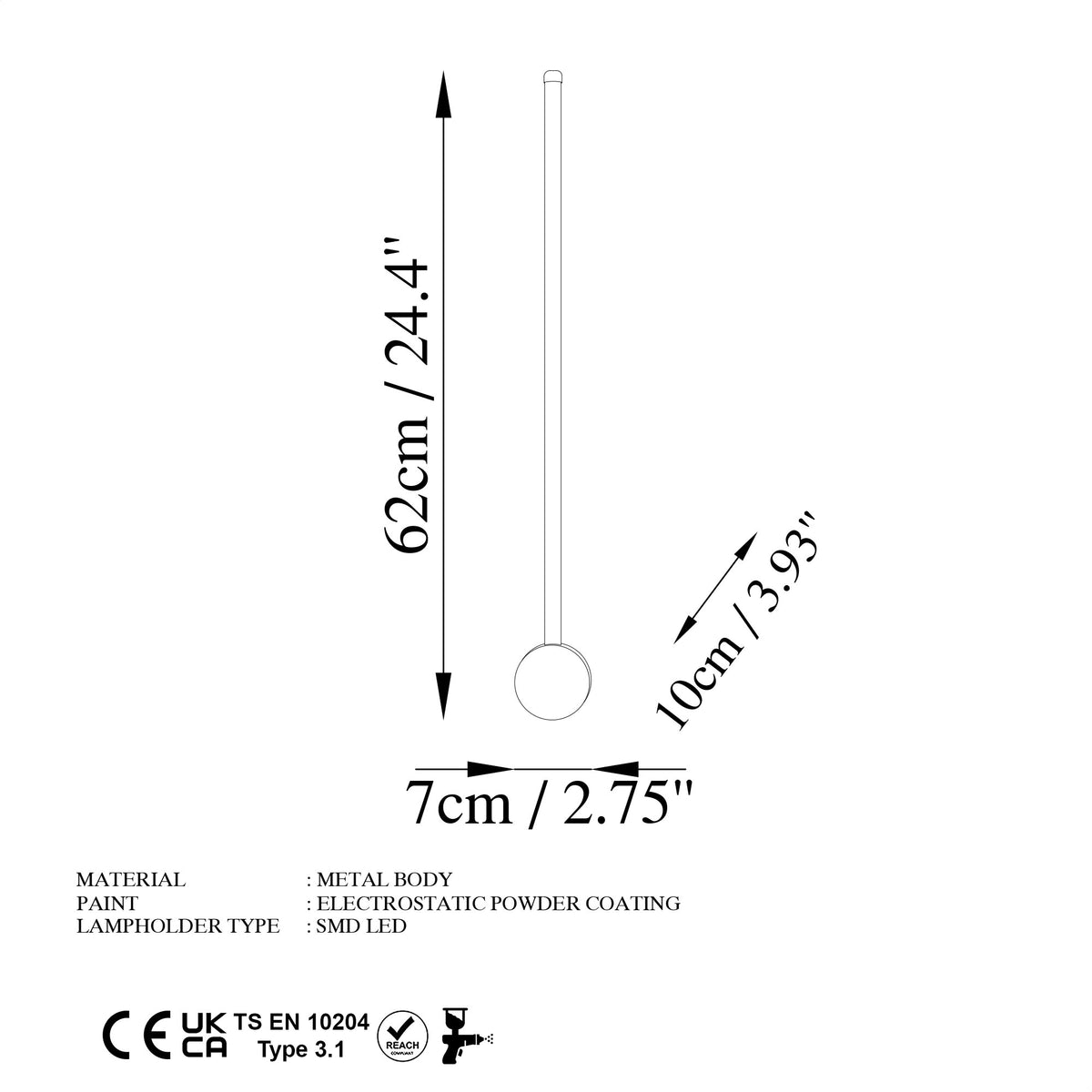 Sword Wandleuchte - Weiss in Weiss präsentiert im Onlineshop von KAQTU Design AG. Wandleuchte ist von Opviq